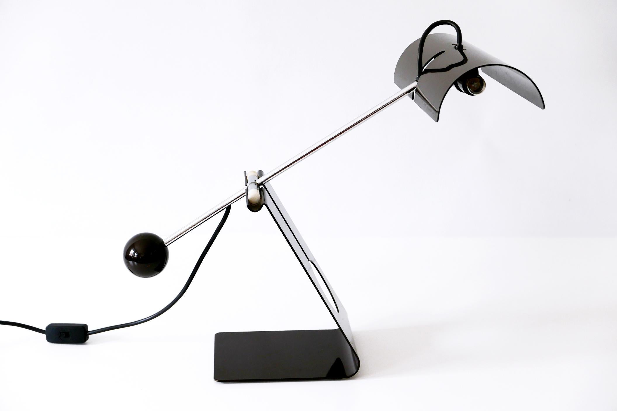 Articulated Table Lamp Picchio by Mauro Martini for Fratelli Martini 1970s Italy For Sale 7