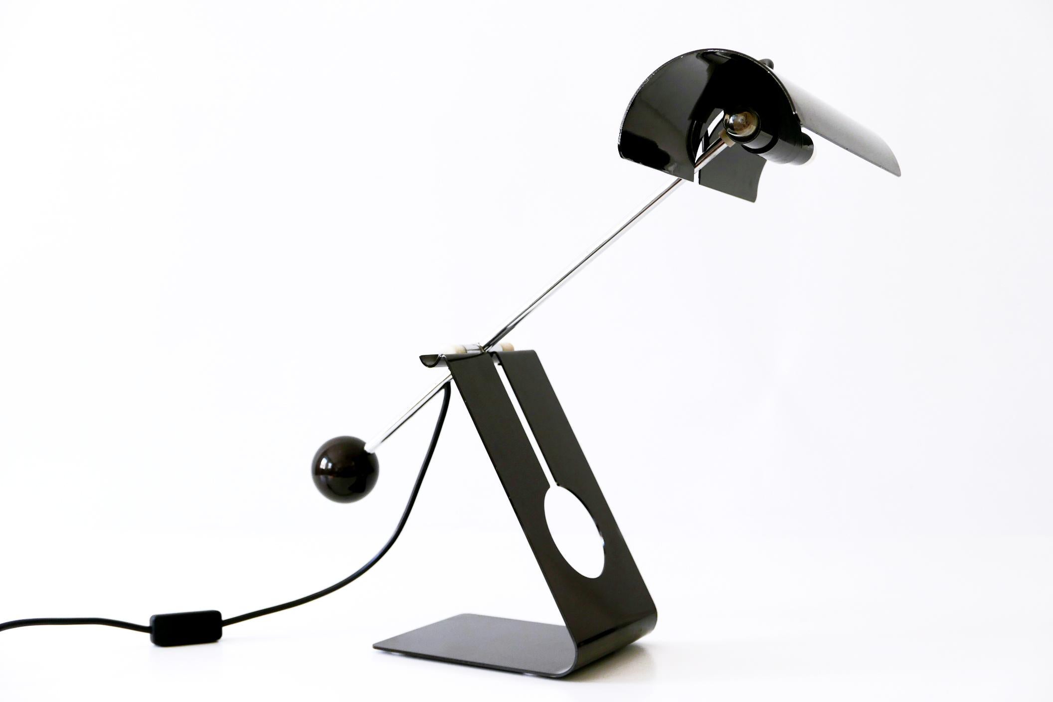 Articulated Table Lamp Picchio by Mauro Martini for Fratelli Martini 1970s Italy For Sale 8