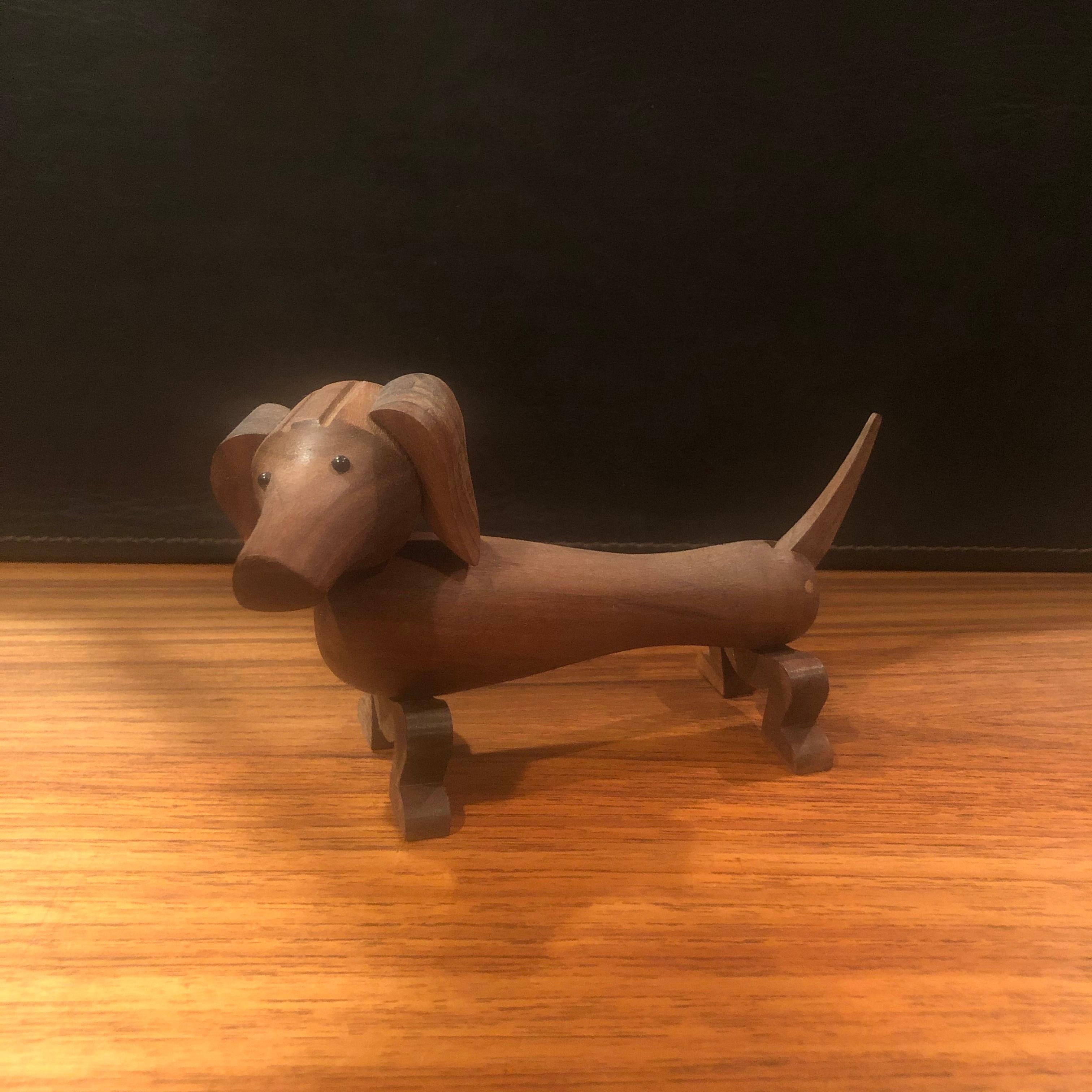 Scandinavian Modern Articulated Toy Dachshund / Dog by Kay Bojesen