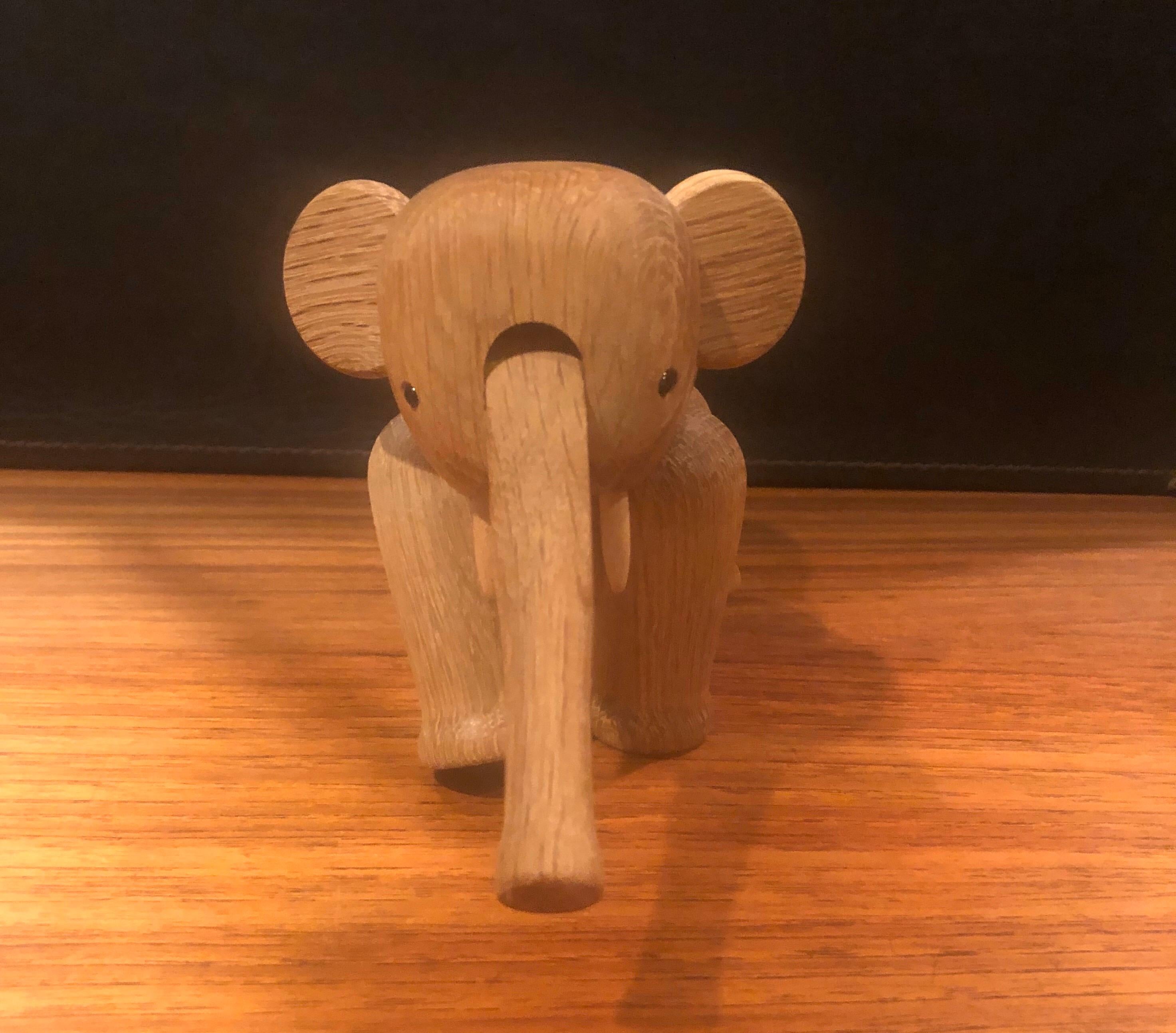 Articulated toy elephant by Kay Bojesen, circa 1990s.

Kay Bojesen's elephant, born in 1953, is a world-famous Classic for children and adults alike. With its good natured expression, the elephant is a faithful companion all the way from the play
