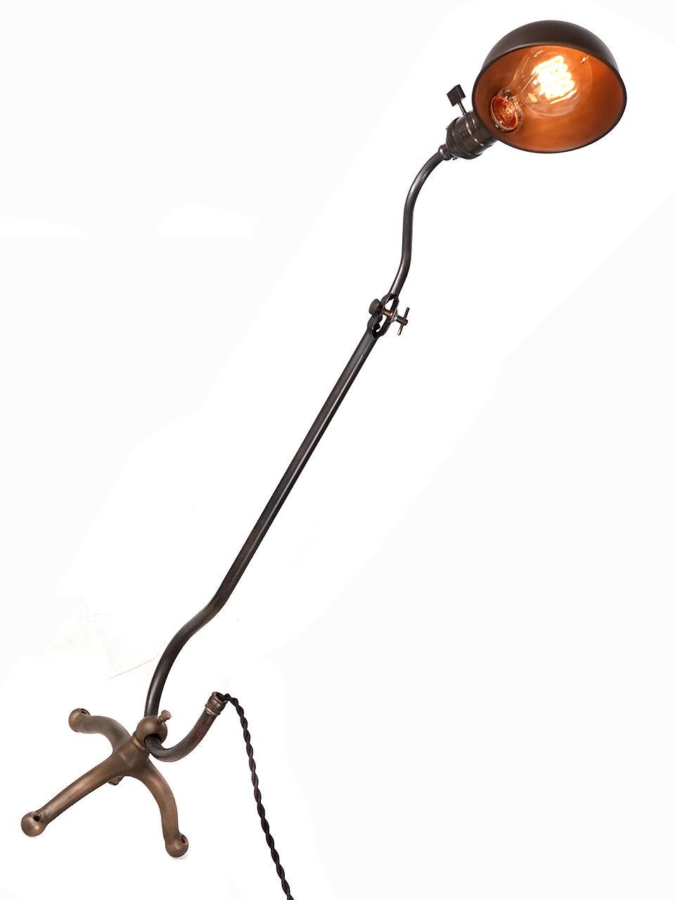 American Articulated Tripod Base Arm Lamp For Sale