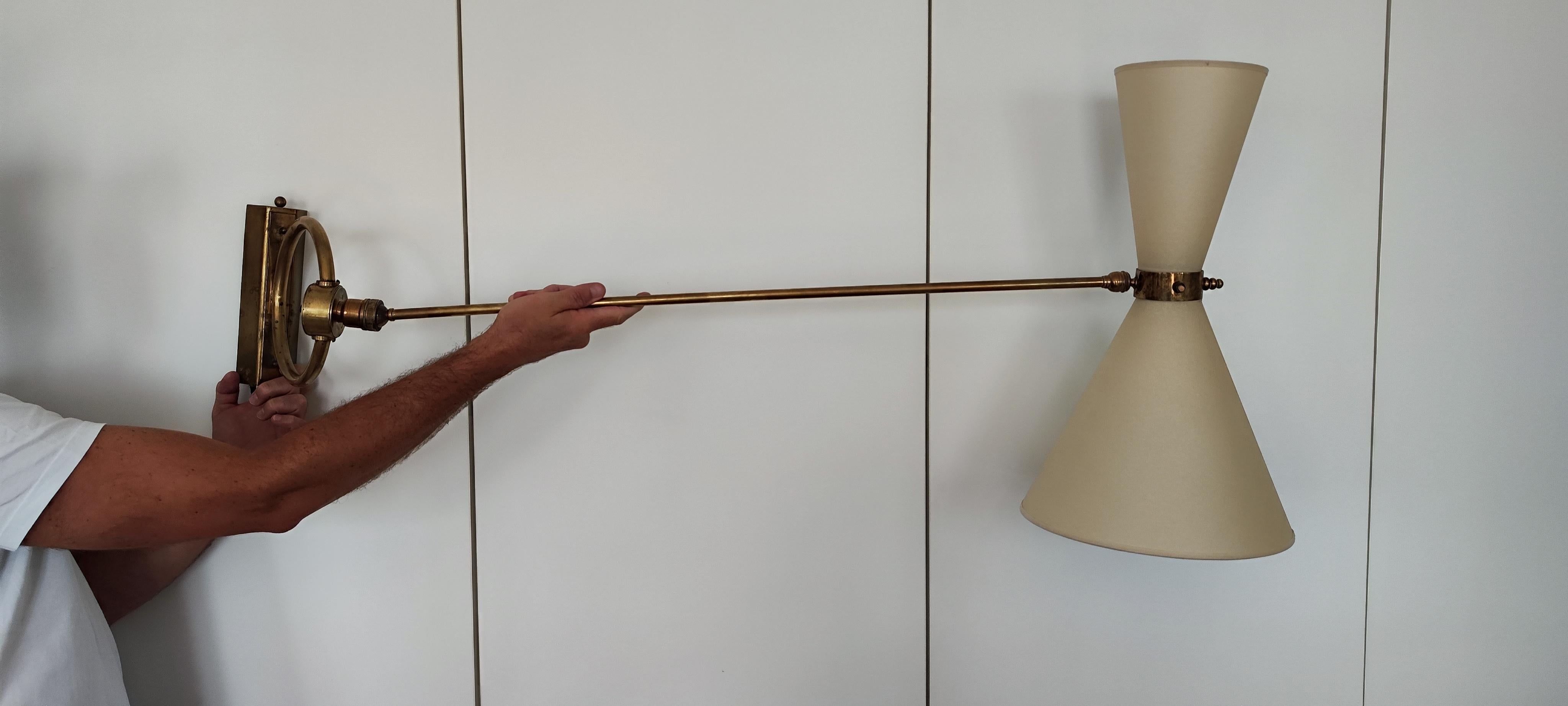 Milieu du XXe siècle Applique articulée / Sconce by Marcel Asselbur - 1950 - France - 50s en vente