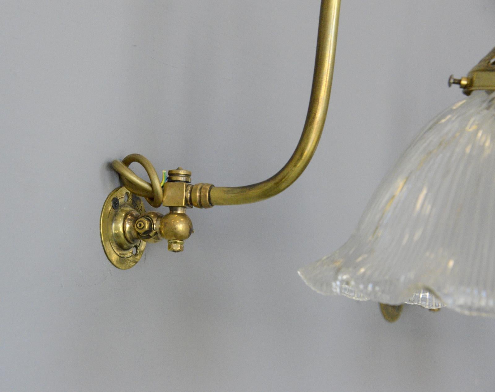 Articulated Wall Sconces by Holophane, circa 1910 In Good Condition In Gloucester, GB
