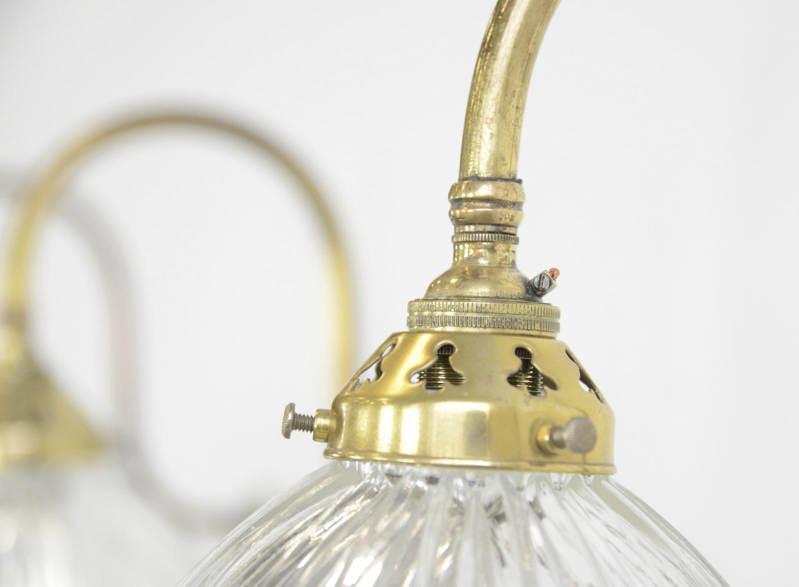 20th Century Articulated Wall Sconces by Holophane, circa 1910
