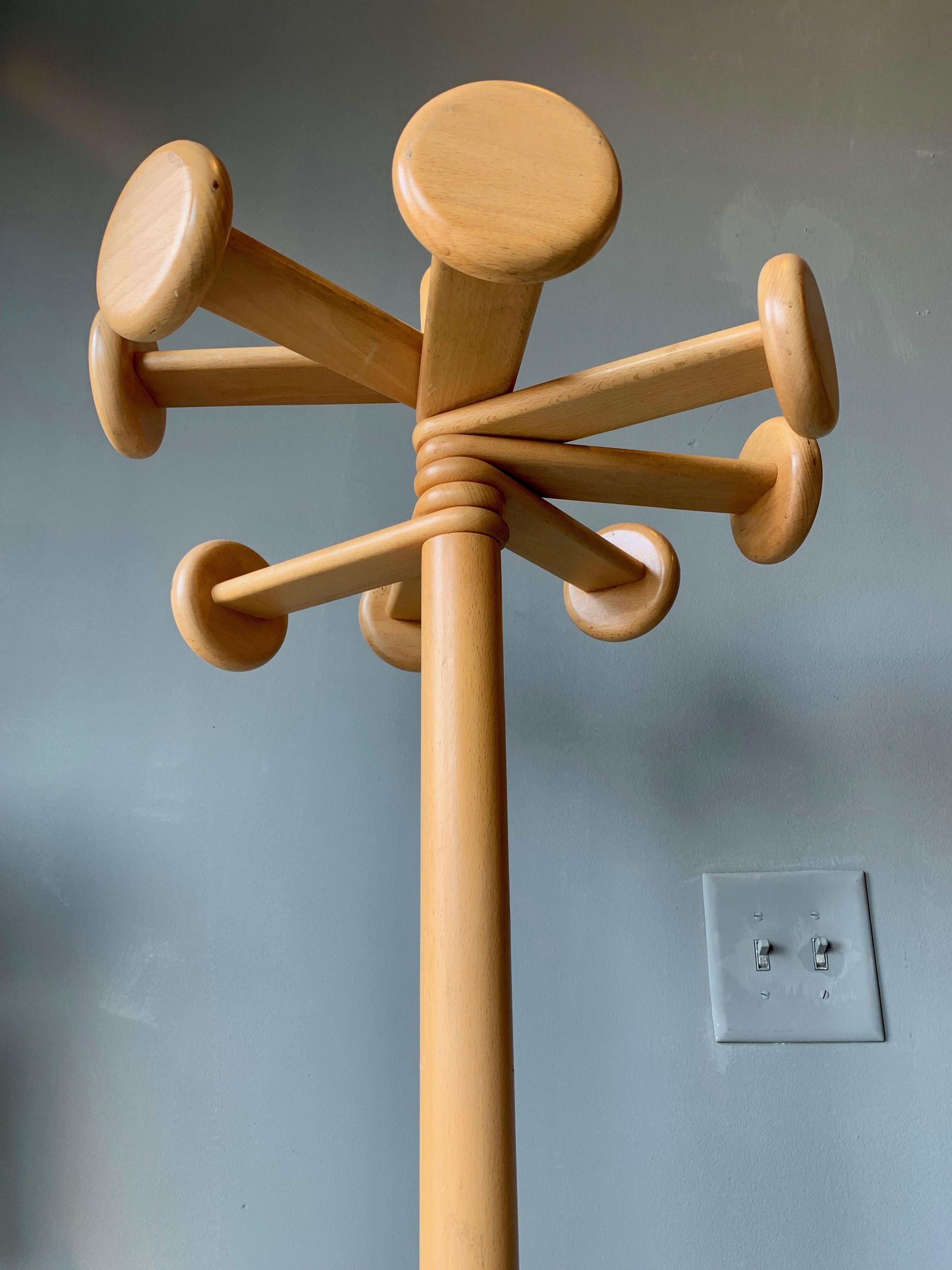 Articulated Wood Coat Rack For Sale at 1stDibs