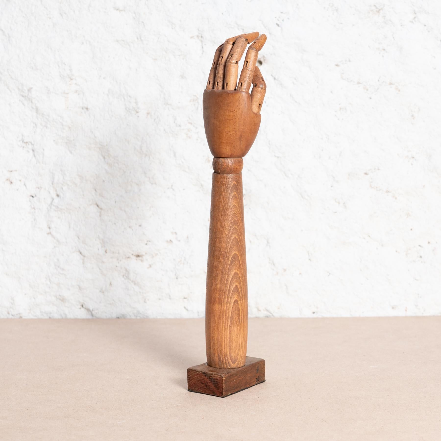 Mid-20th Century Articulated Wooden Arm Mannequin, circa 1960