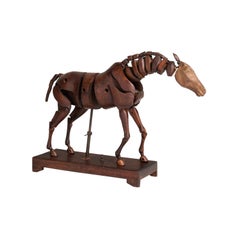 Articulated Wooden Horse Artist’s Model by C. Barbe, England, circa 1830