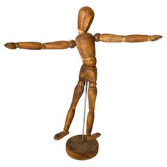 Articulated Wooden Mannequin Artist Painter Drawing Fine Arts 20th Century