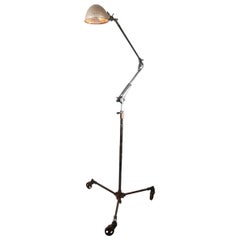 Articulated Woodward Machinists Floor Lamp