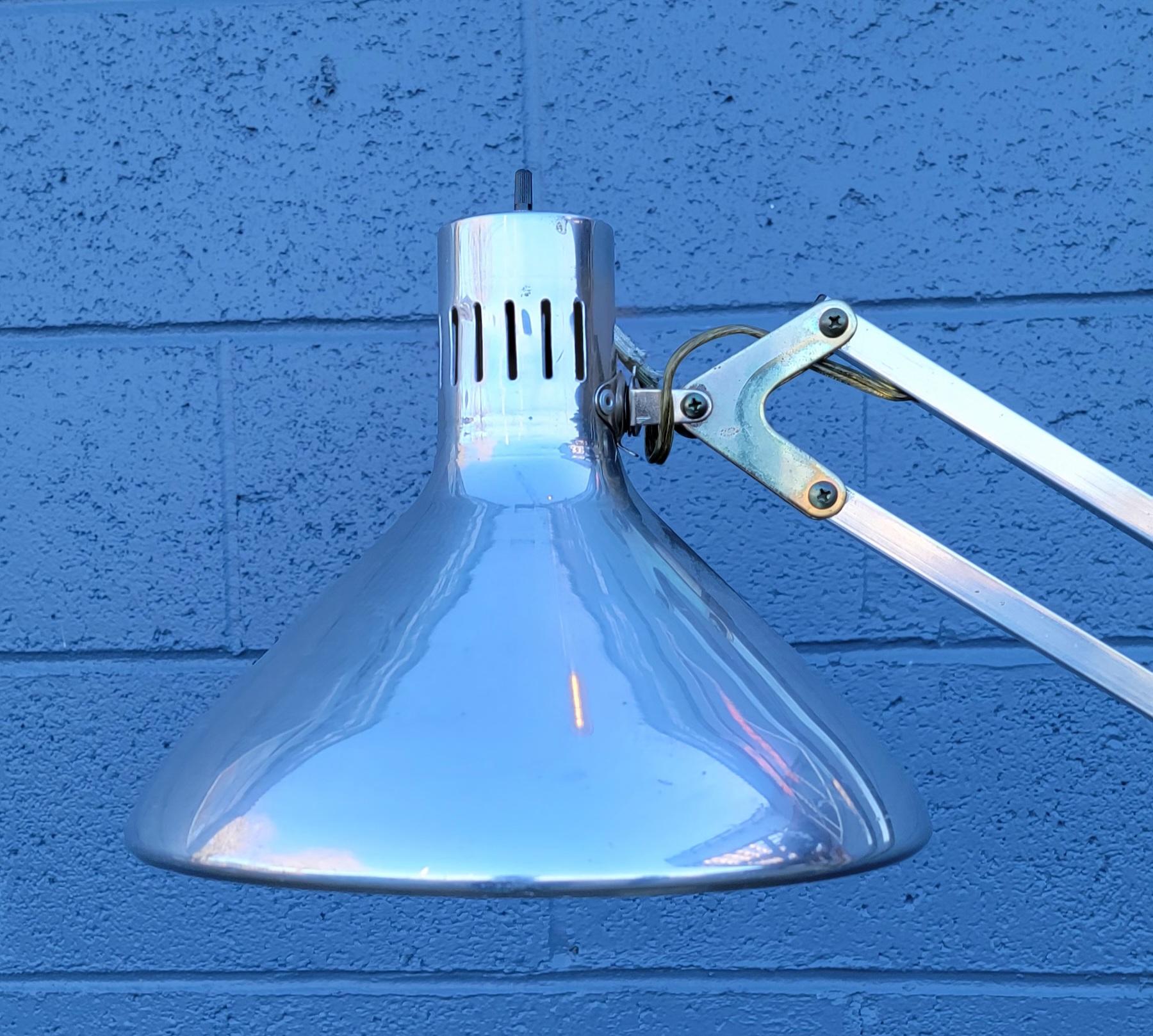Articulating Aluminum & Brass Floor Lamp For Sale 3