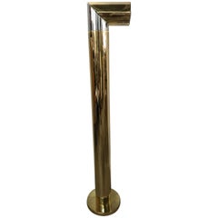 Articulating Brass and Chrome Floor Lamp or Torchère