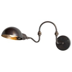 Articulating Brass Gooseneck Sconce, Made in Italy