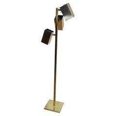 Articulating Brass Three Light Floor Lamp by Koch & Lowy Ca. 1970's