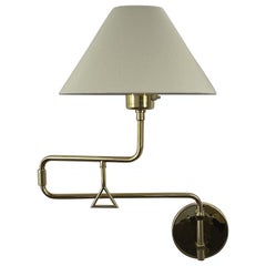 Articulating Brass Wall Light, Armatur Hantverk Tibro, Sweden 1950s