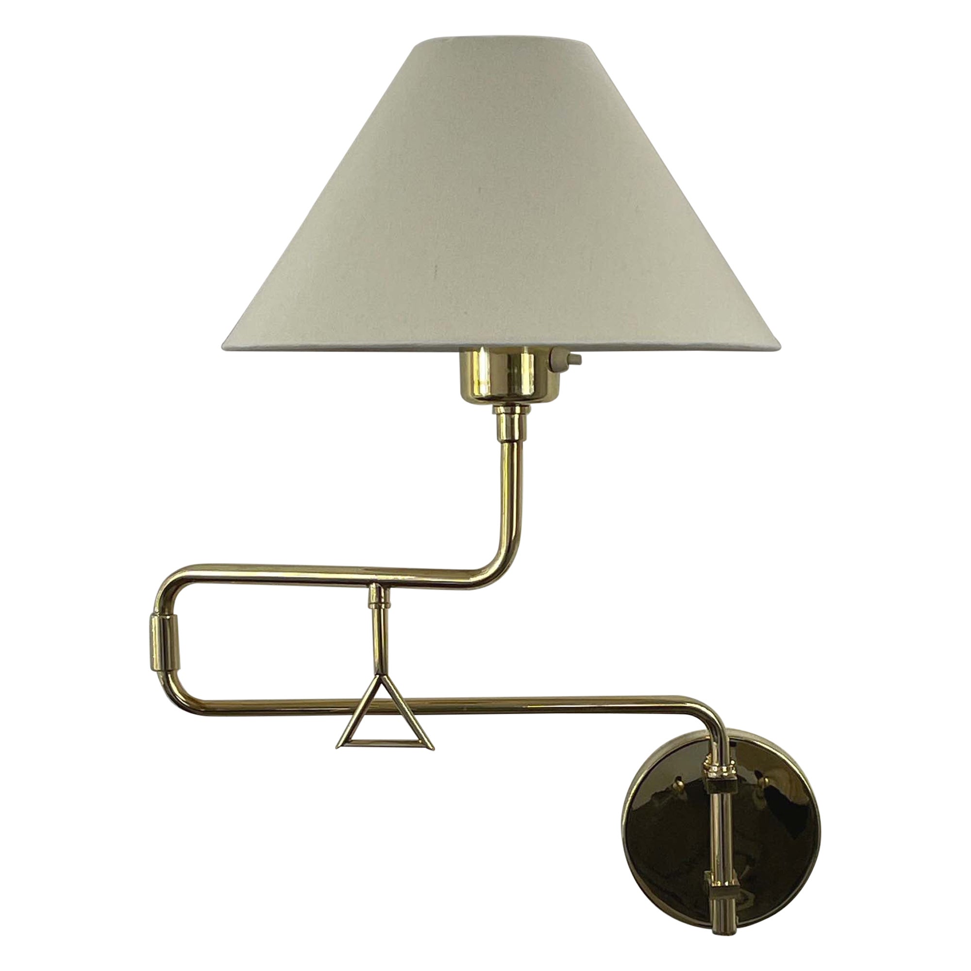 Applique articulée en laiton, Armatur Hantverk Tibro, Suède, années 1950 en vente