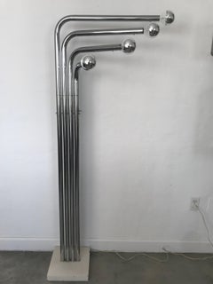 Articulating Chrome Floor Lamp