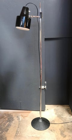 Articulating Chrome Floor Lamp , Italy, 1970s
