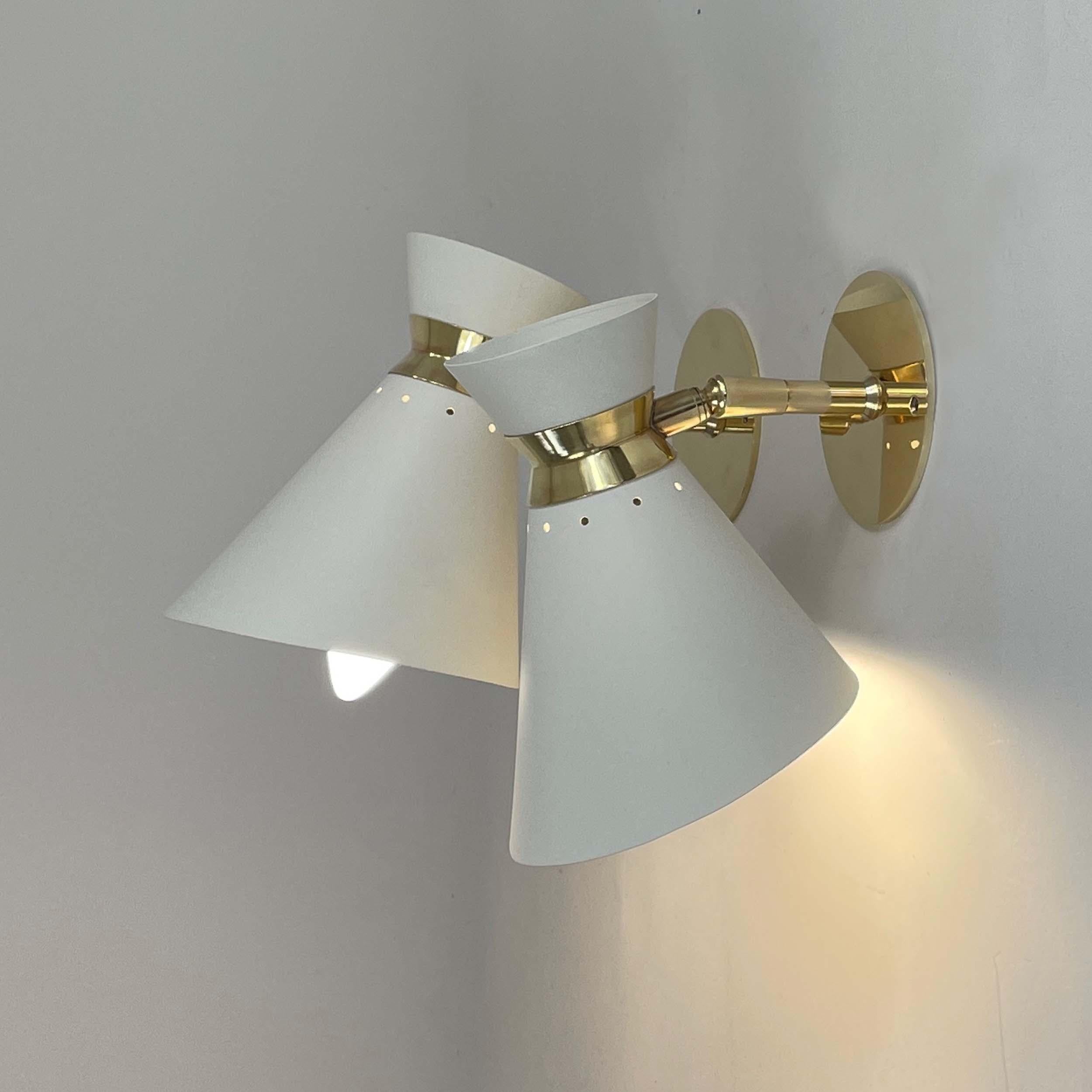 Apliques diábolo articulados, Rene Mathieu, Francia Años 50 Aluminio en venta