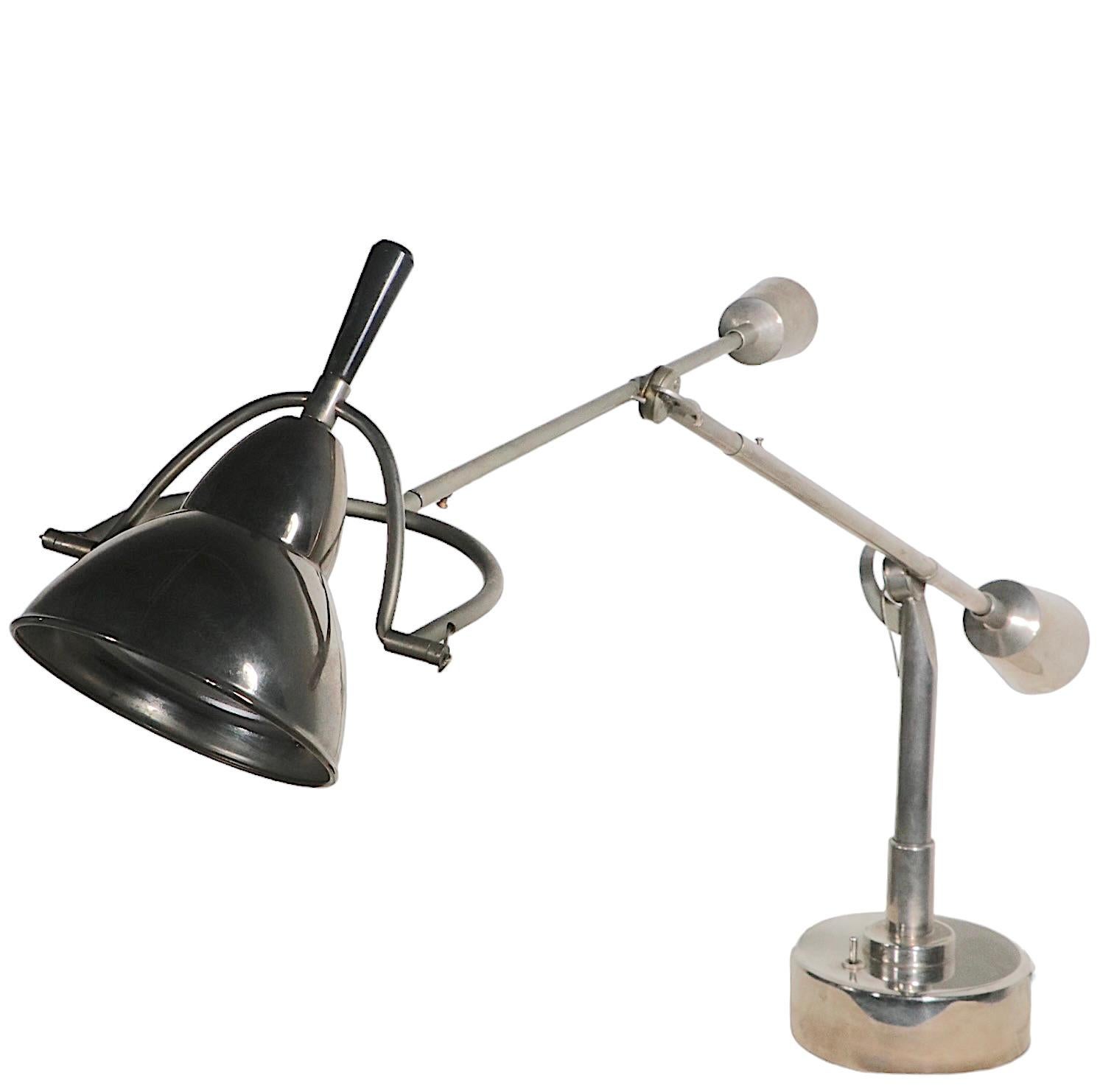 Articulating EB 27 Angle Poise Desk Lamp Designed by Buquet, C. 1990's 3