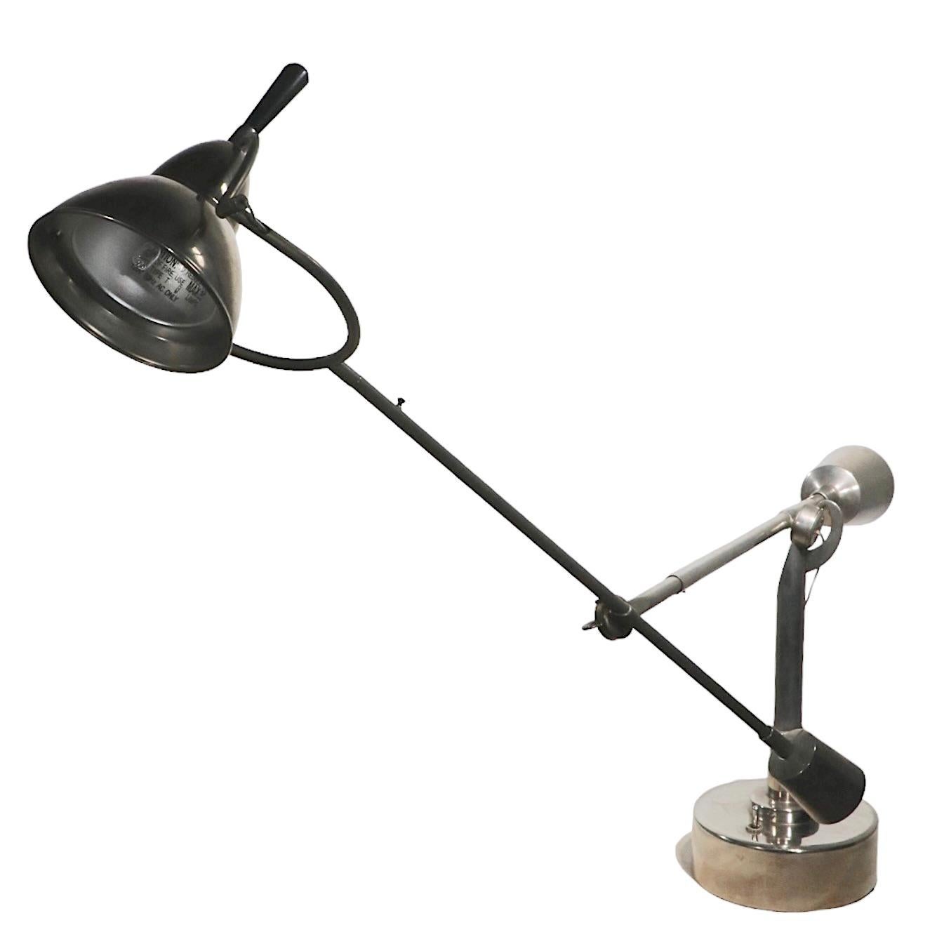 20th Century Articulating EB 27 Angle Poise Desk Lamp Designed by Buquet, C. 1990's