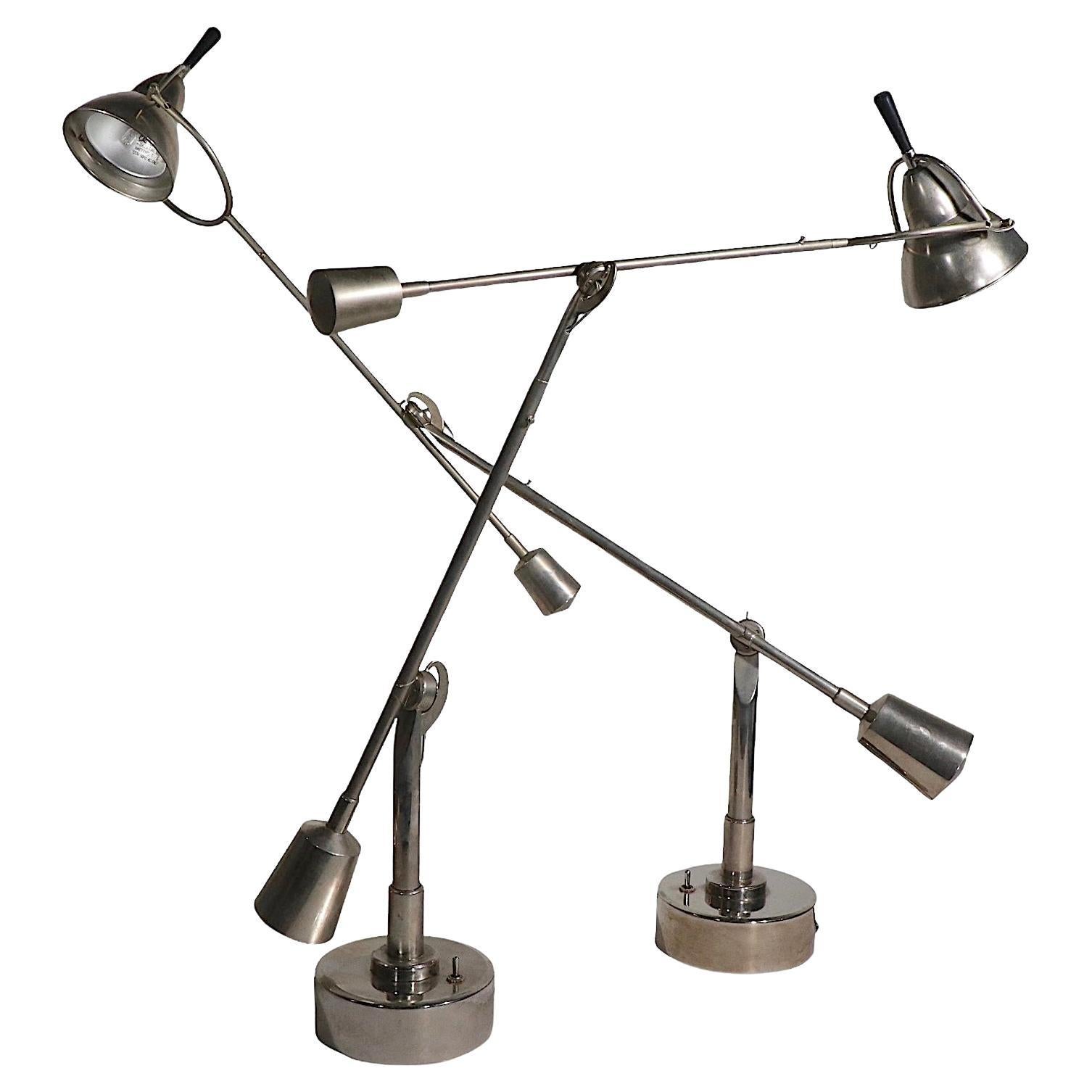 Articulating EB 27 Angle Poise Desk Lamp Designed by Buquet, C. 1990's