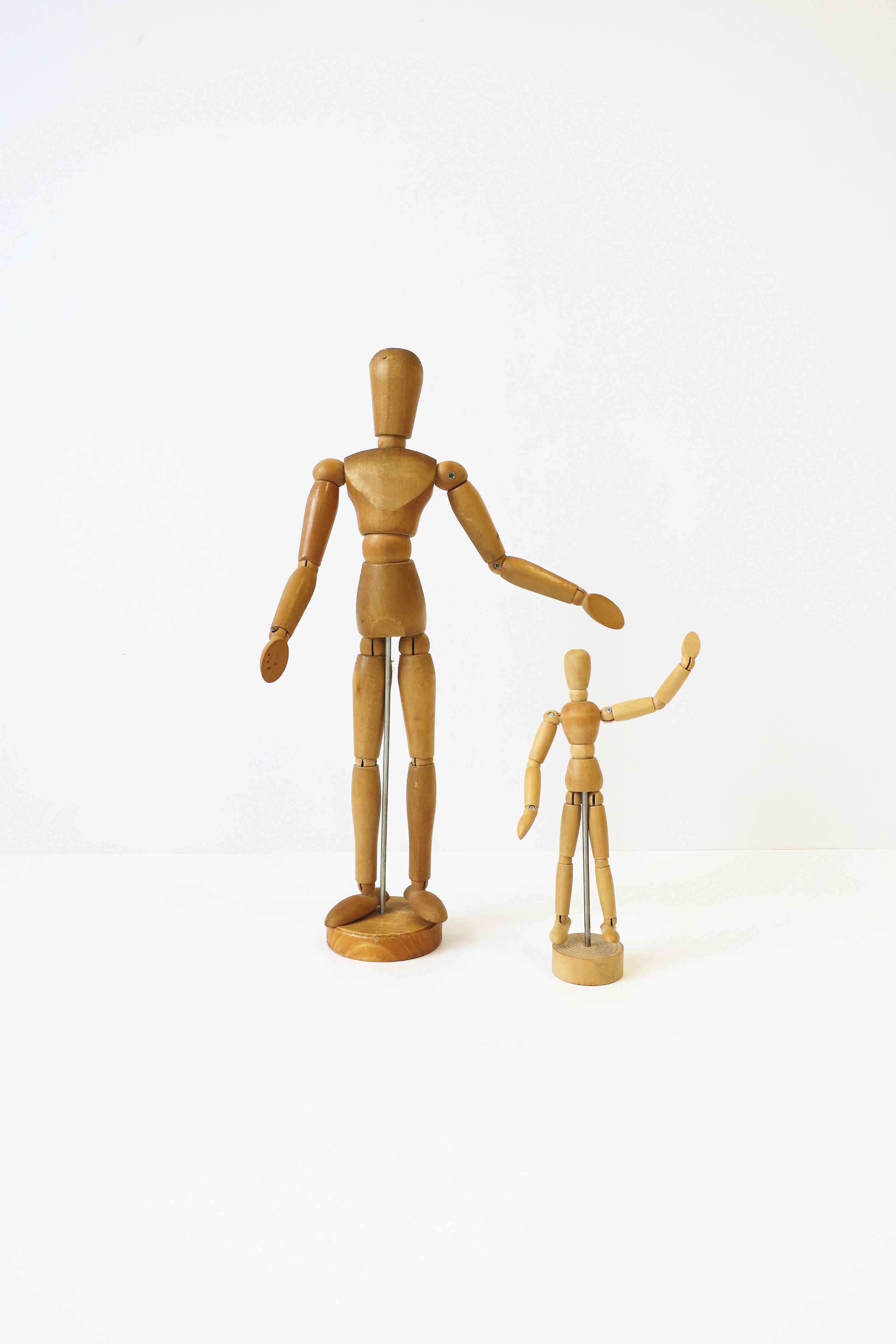 Articulating Wood  Figure Sculpture Piece For Sale 2