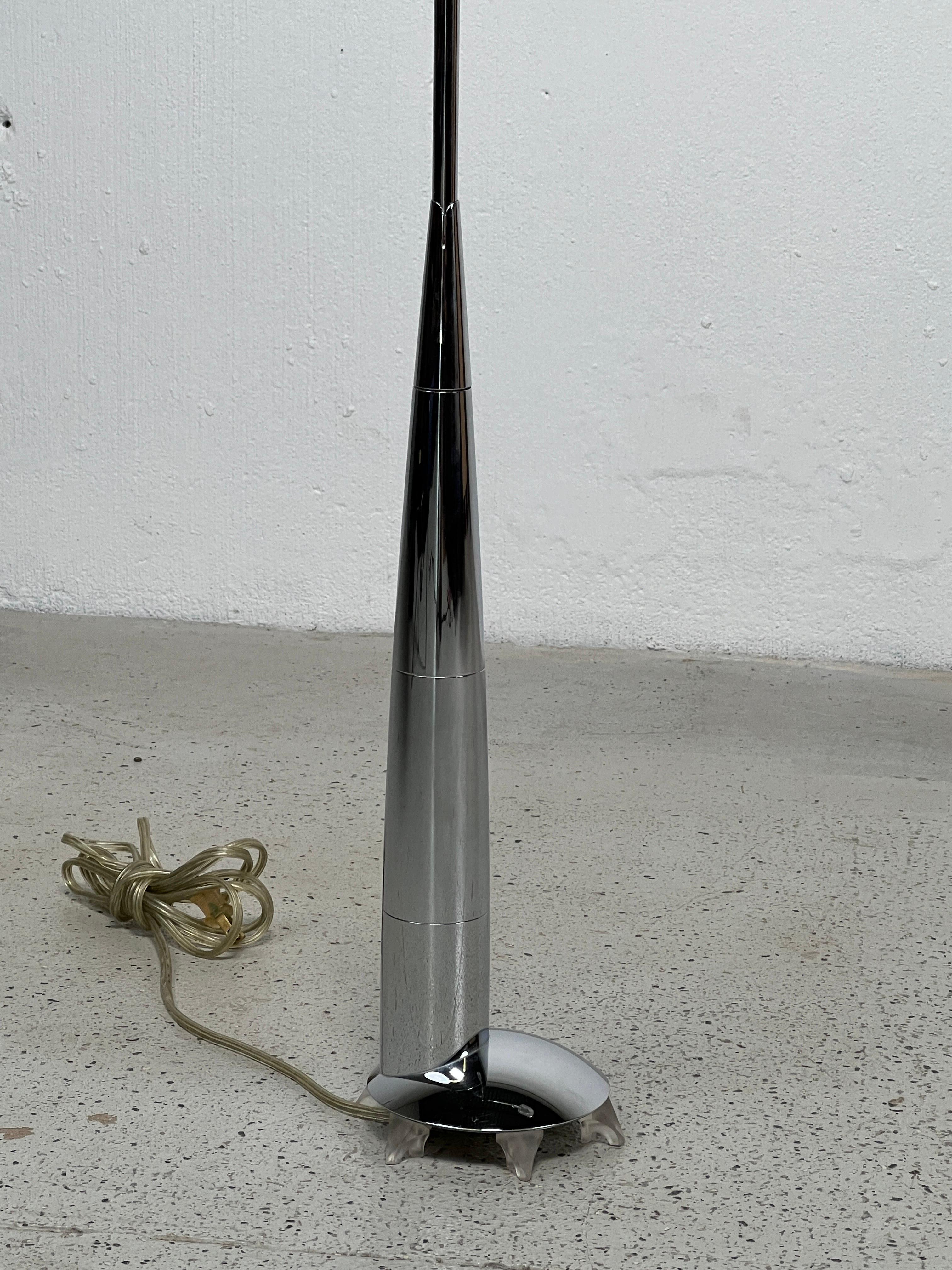 Chrome Articulating Floor Lamp by Cedric Hartman  For Sale