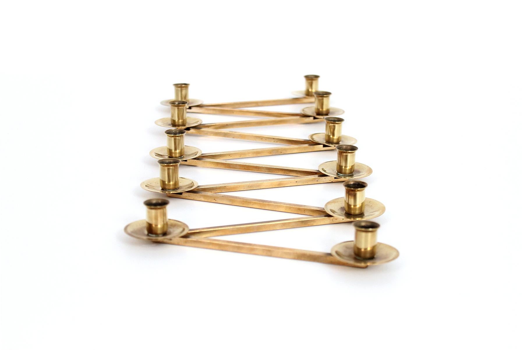 Articulating Swedish Brass Candlestick Collection 1