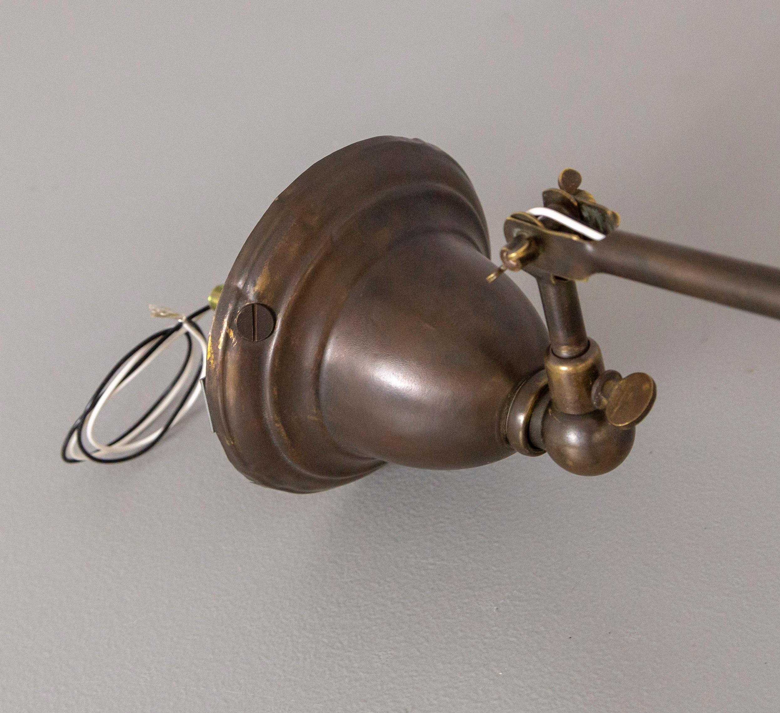 Articulating Victorian Electrified Gas Task Sconces 'Pair' 8