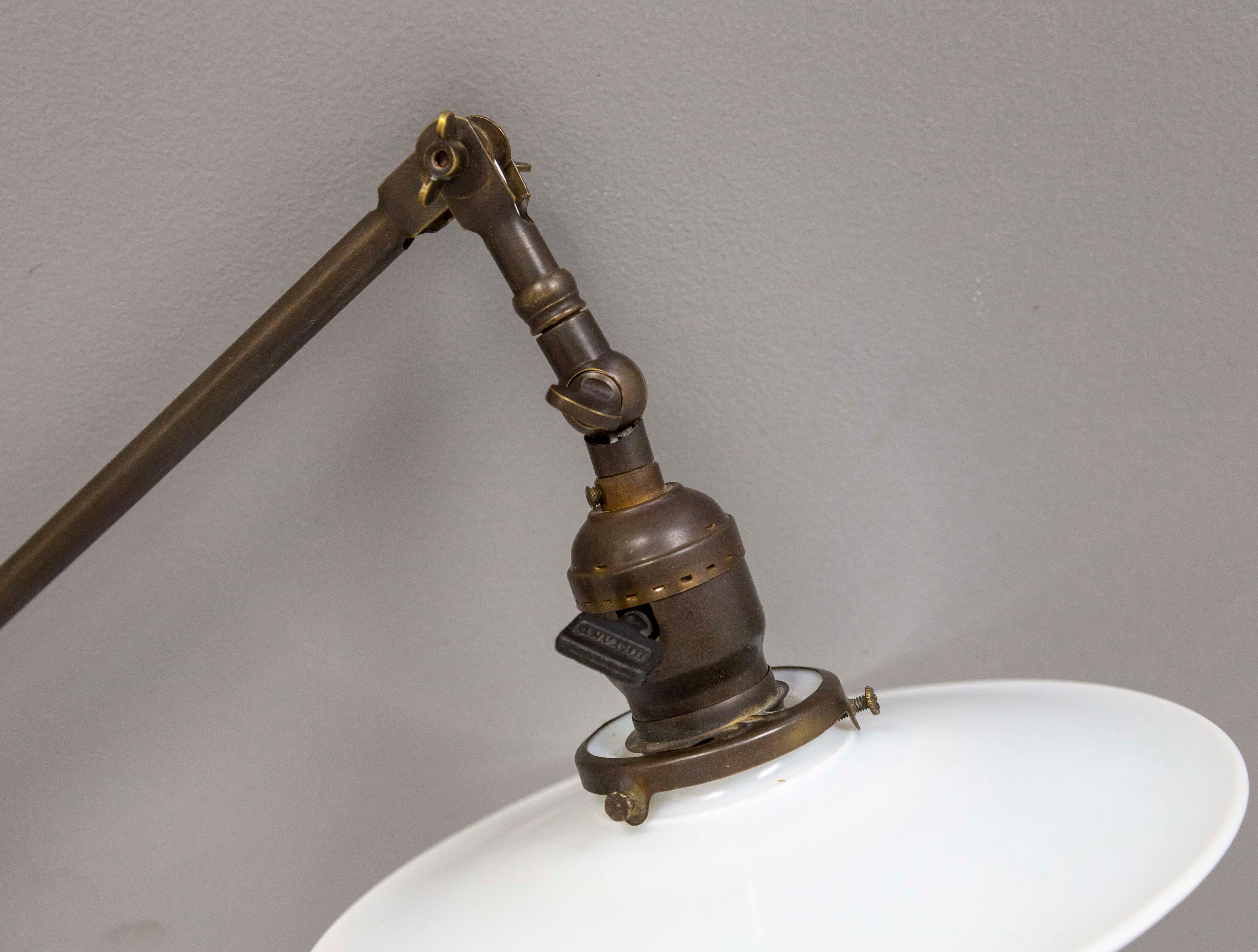 Articulating Victorian Electrified Gas Task Sconces 'Pair' In Good Condition In San Francisco, CA