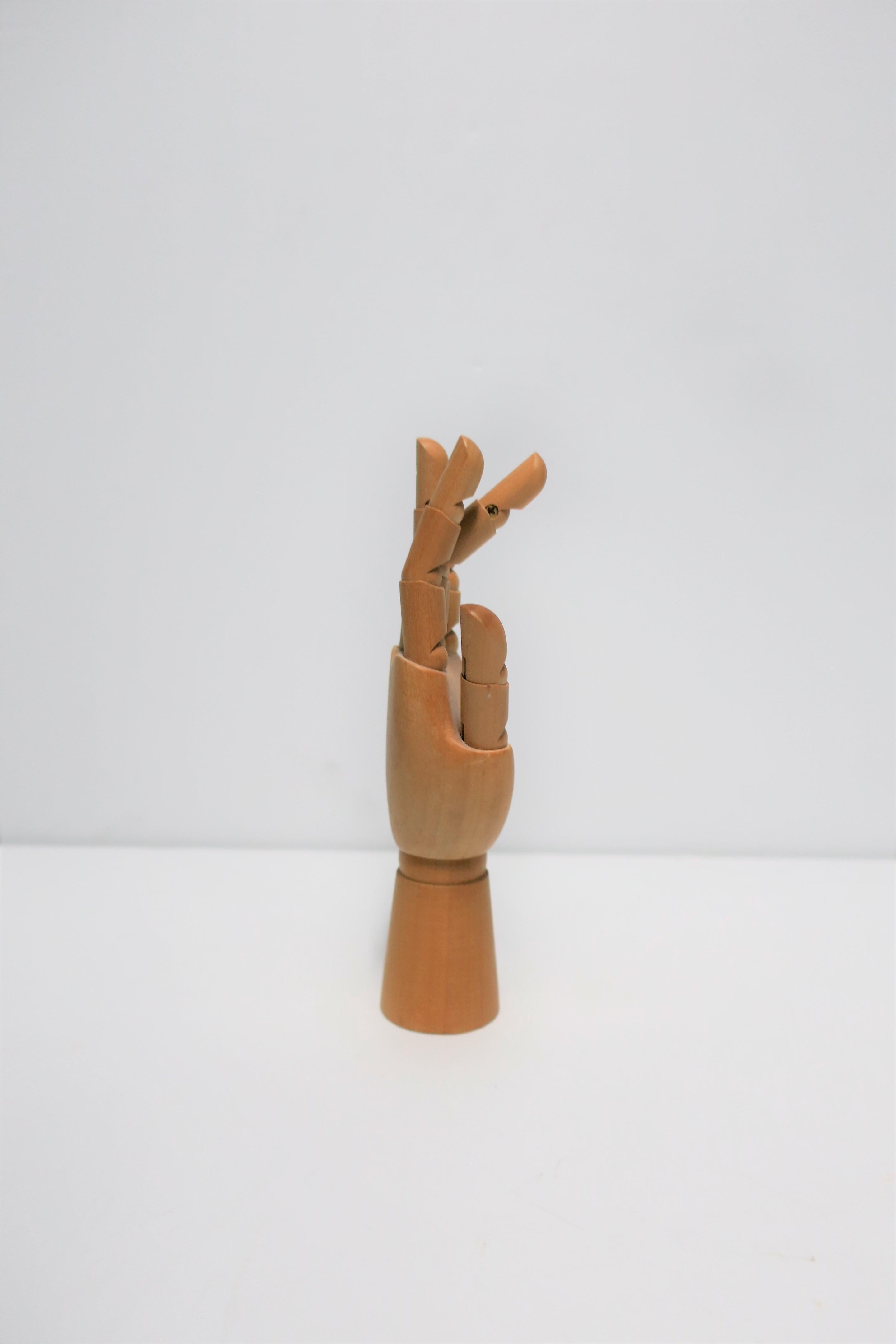 Articulating Wood Hand Sculpture Piece 6