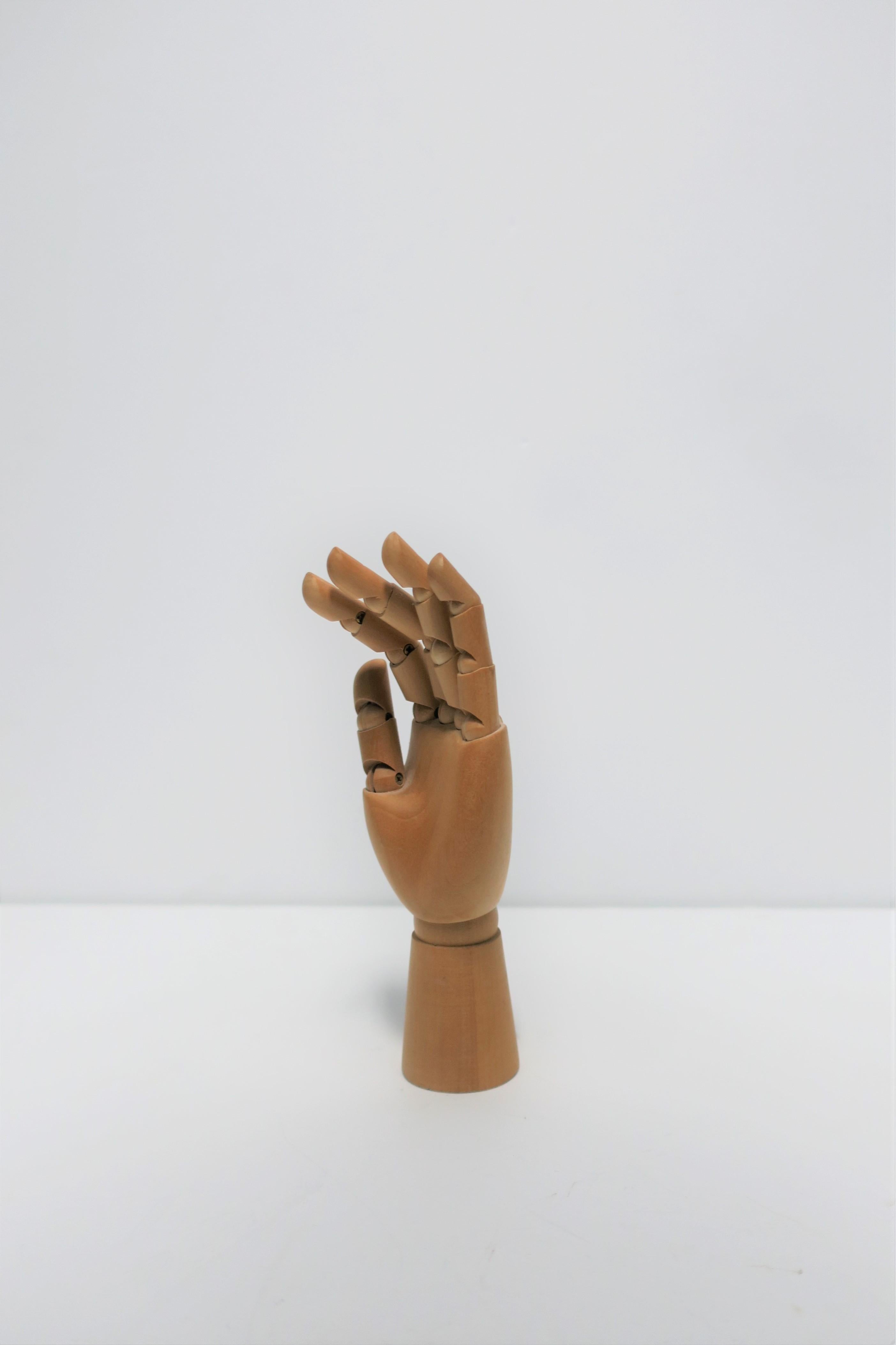 Articulating Wood Hand Sculpture Piece 8