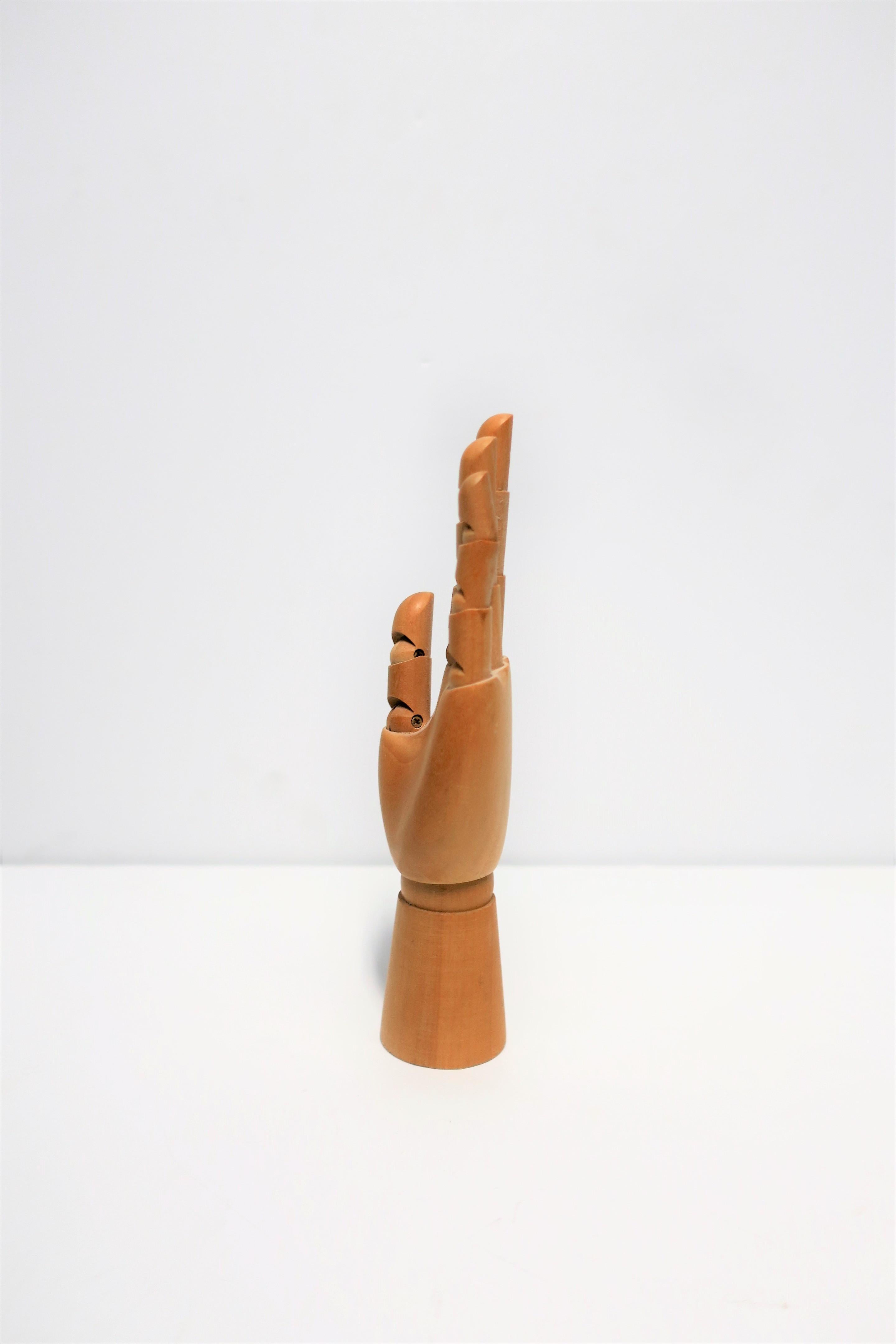 Articulating Wood Hand Sculpture Piece 2