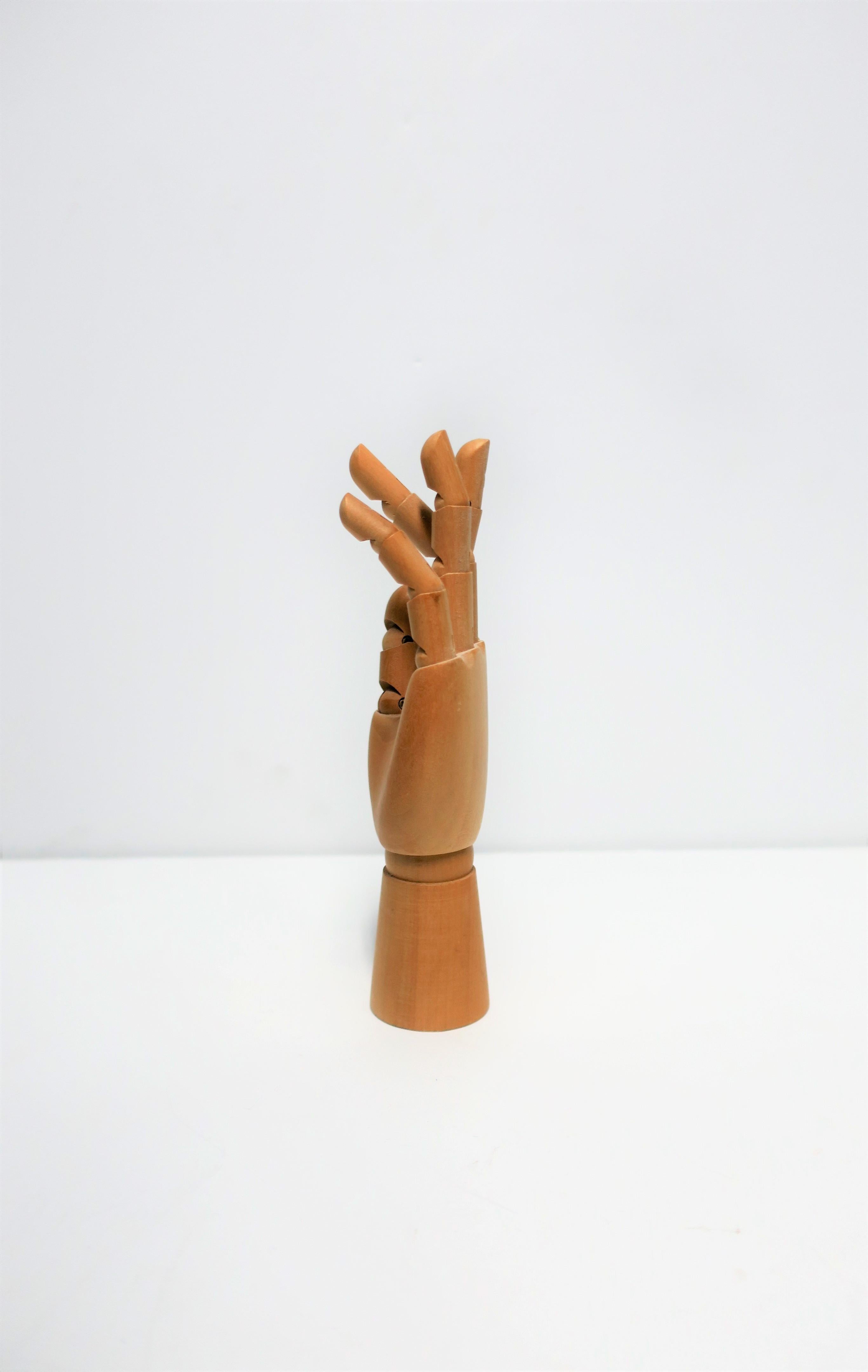 Articulating Wood Hand Sculpture Piece 3