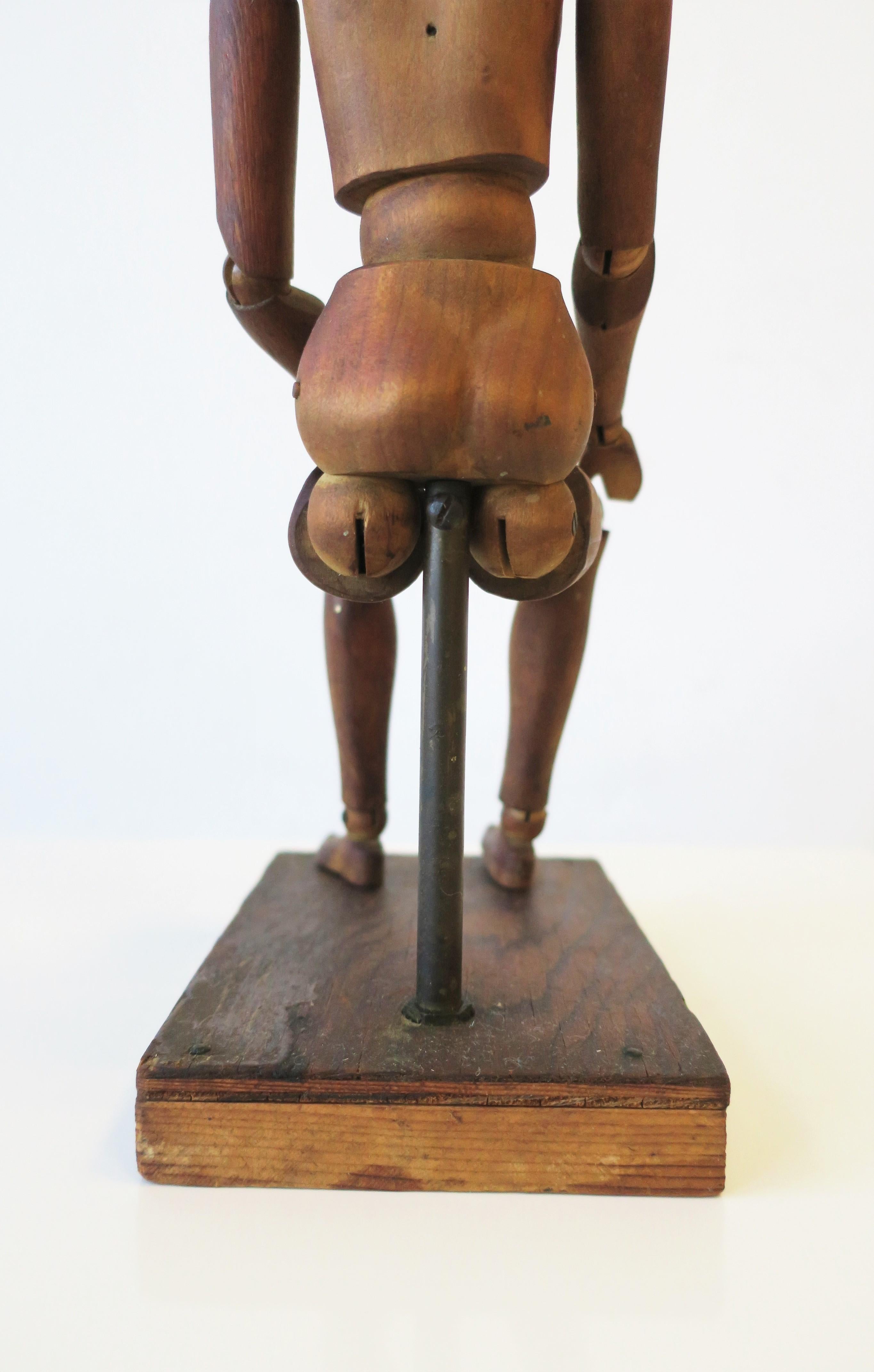 Wood Model Female Figure Sculpture Piece Articulating 4