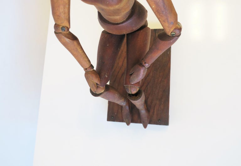 Wood Model Female Figure Sculpture Piece Articulating For Sale at 1stDibs