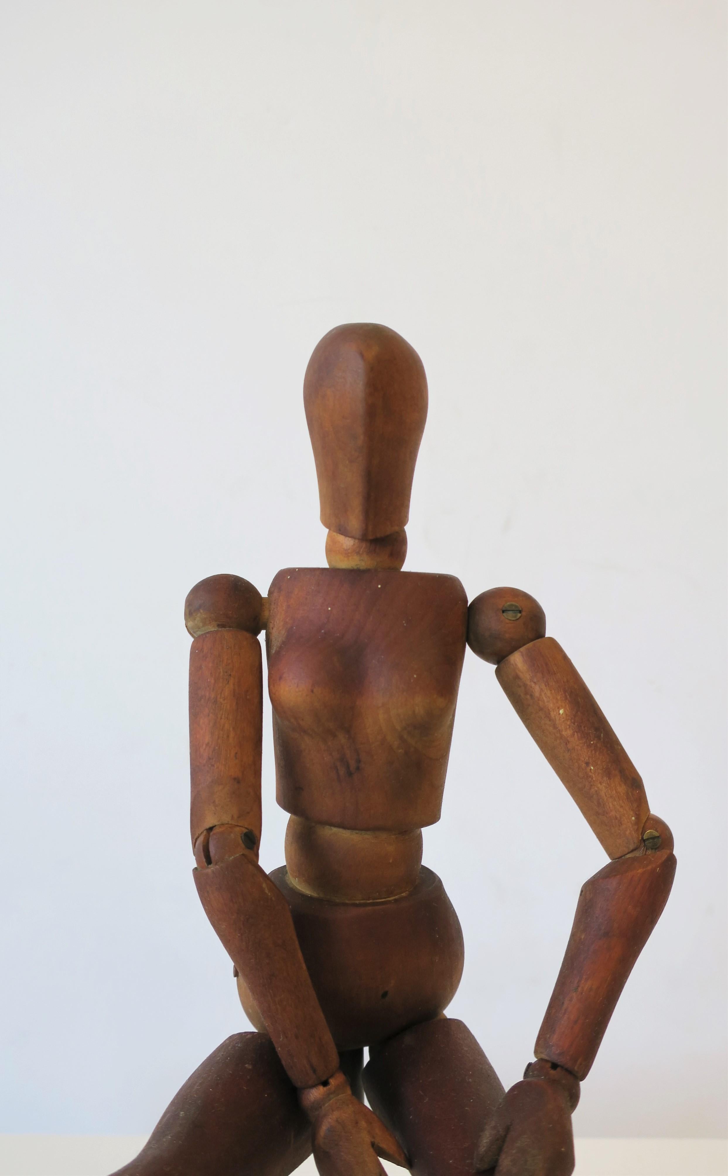 Wood Model Female Figure Sculpture Piece Articulating 8