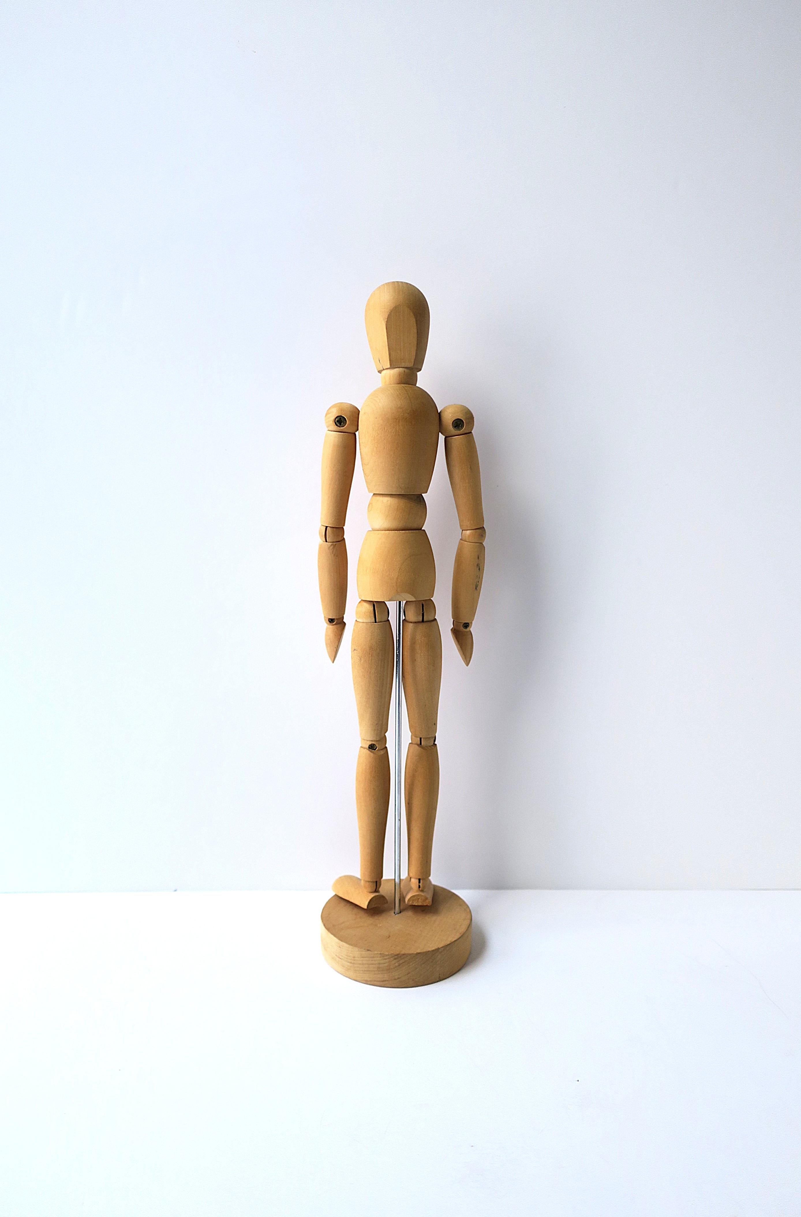 Articulating Wood Model Figure Sculpture For Sale 6