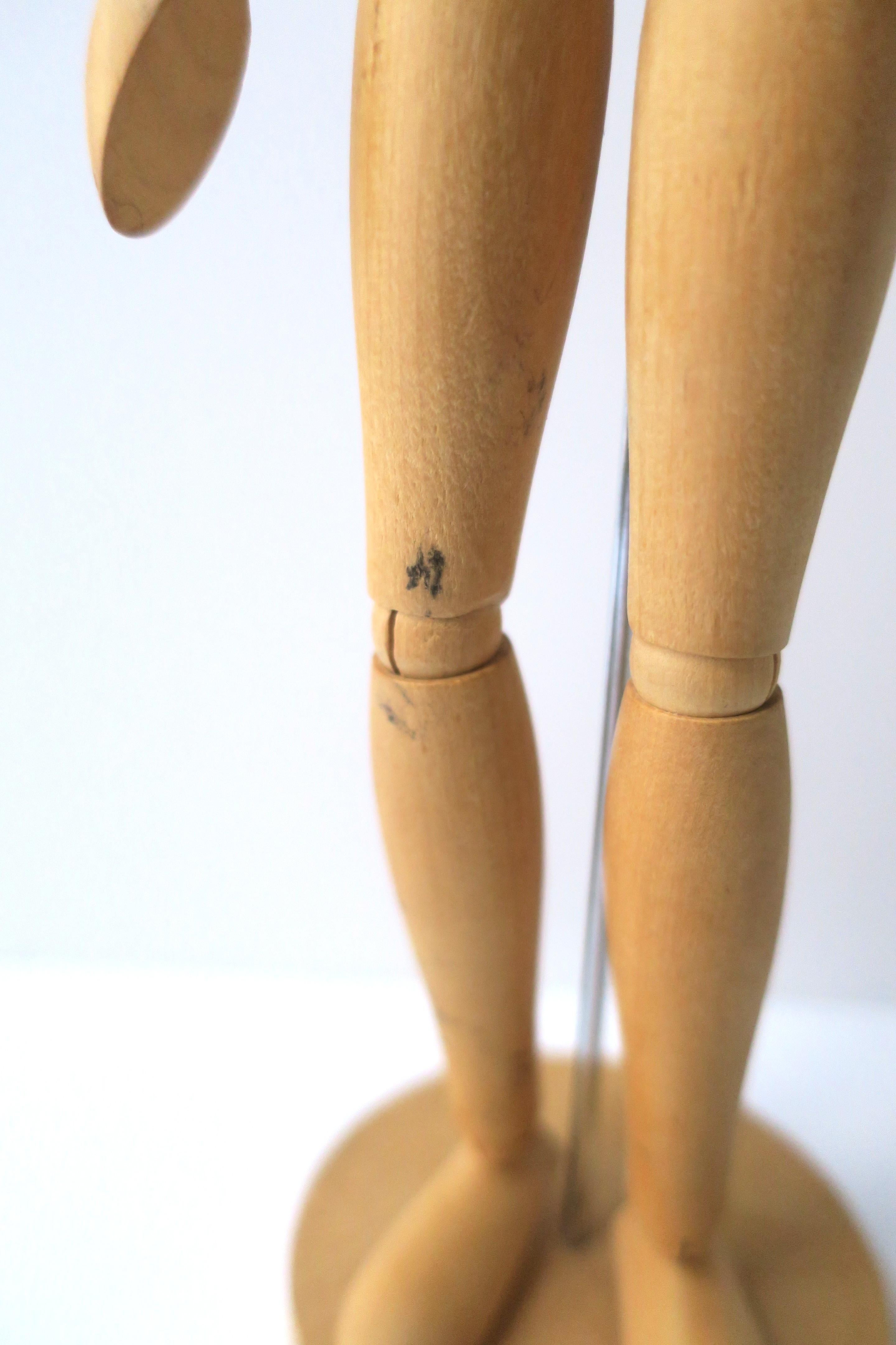 Articulating Wood Model Figure Sculpture For Sale 8