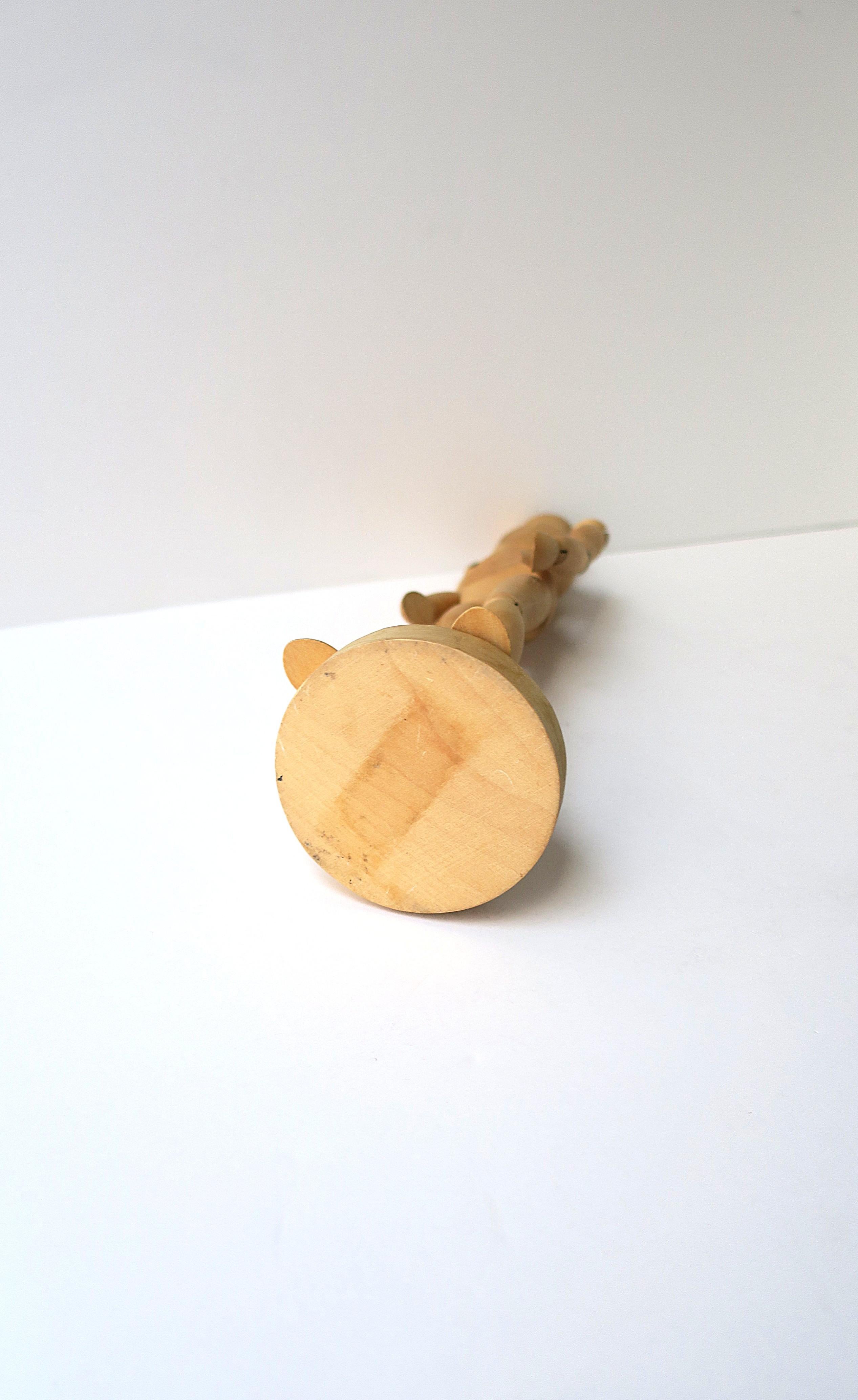 Articulating Wood Model Figure Sculpture For Sale 9