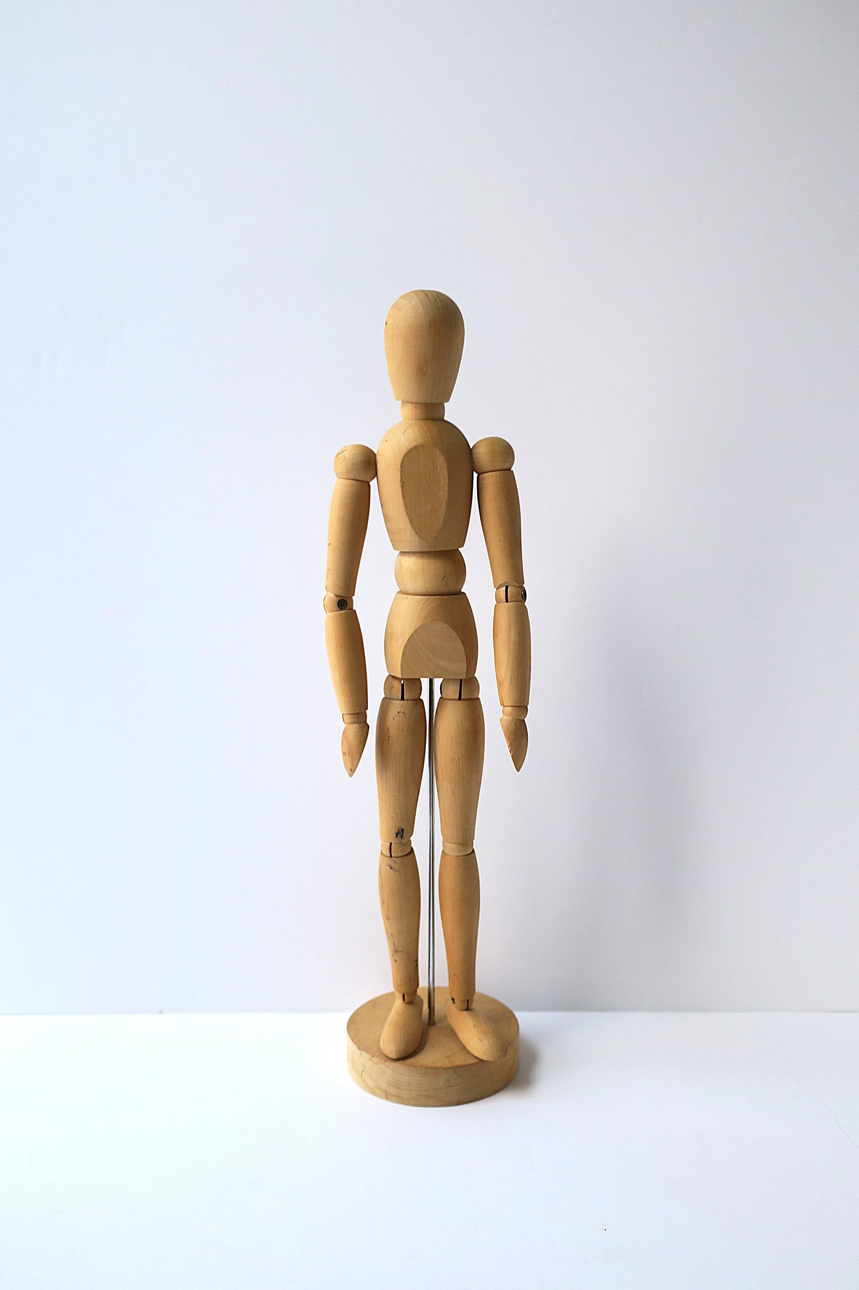 Articulating Wood Model Figure Sculpture For Sale 4