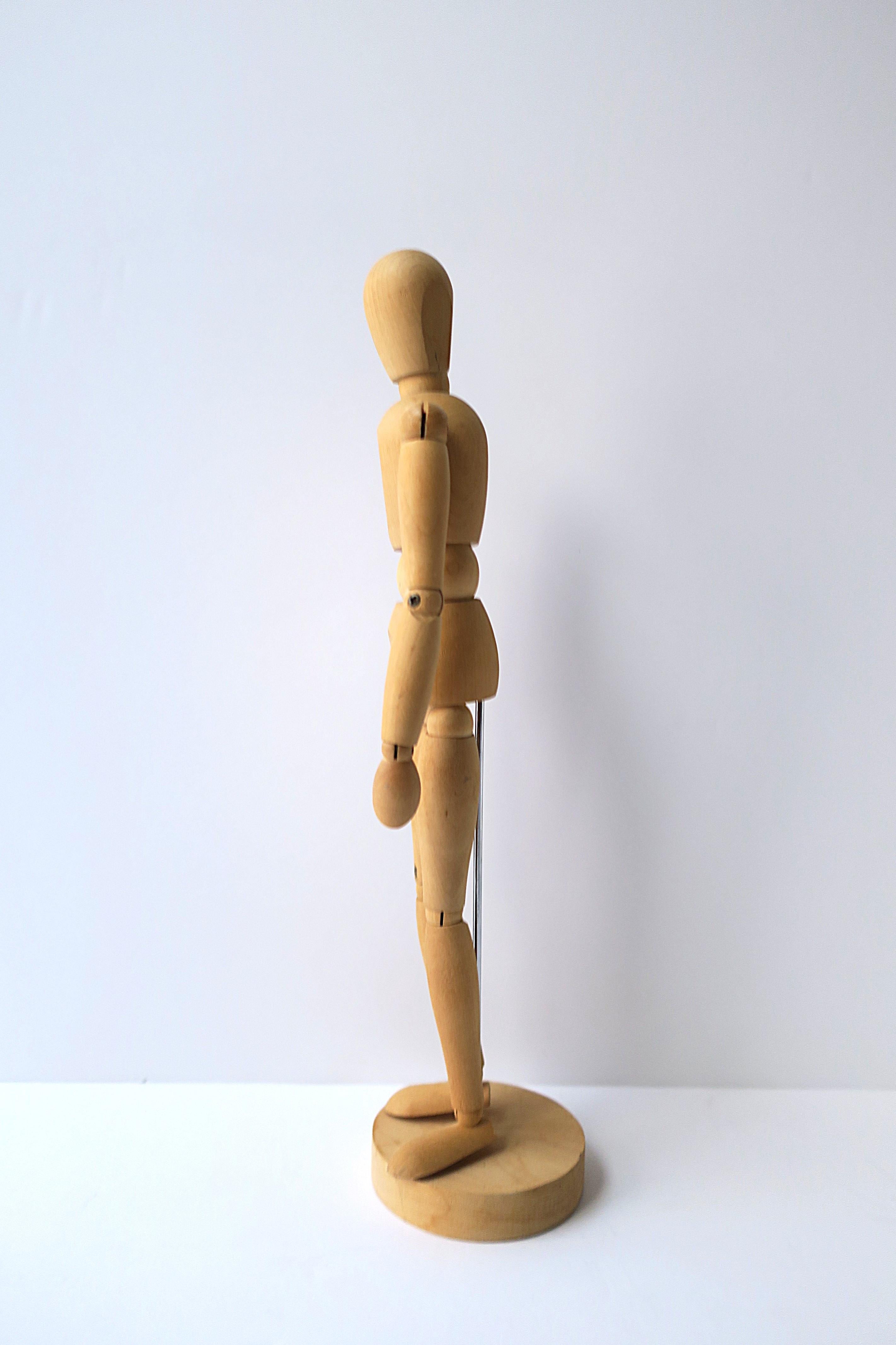 Articulating Wood Model Figure Sculpture For Sale 5