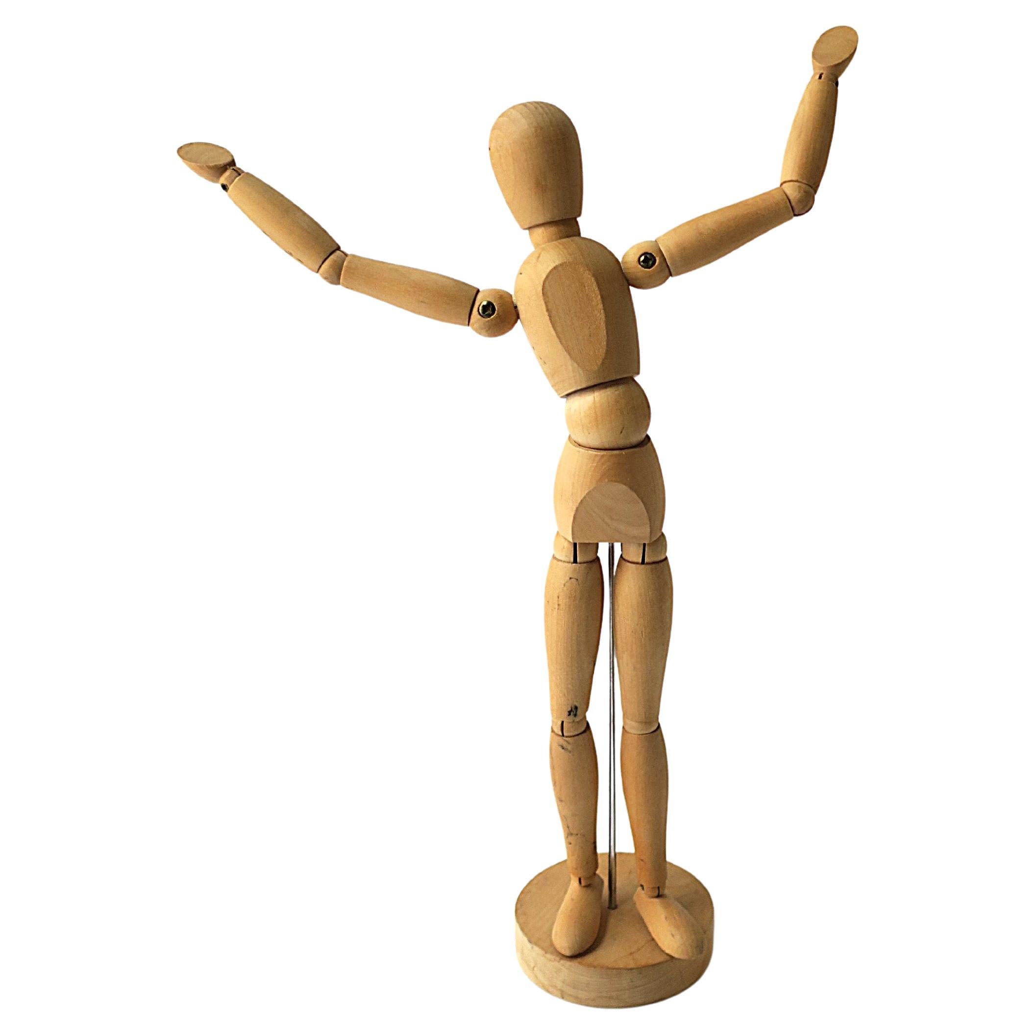 Articulating Wood Model Figure Sculpture