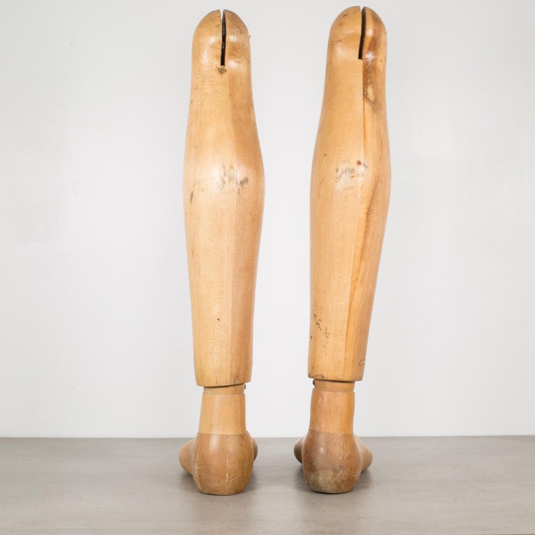 Toecutter Mannequin Articulating Wooden Mannequin Feet and Legs, circa 1940 For Sale at 1stDibs