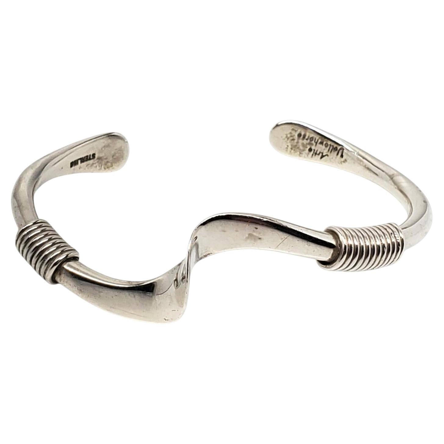 Artie Yellowhorse Sterling Silver Navajo Cuff Bracelet #24630