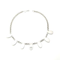 Artie Yellowhorse Sterling Silver Oval Dangle Necklace