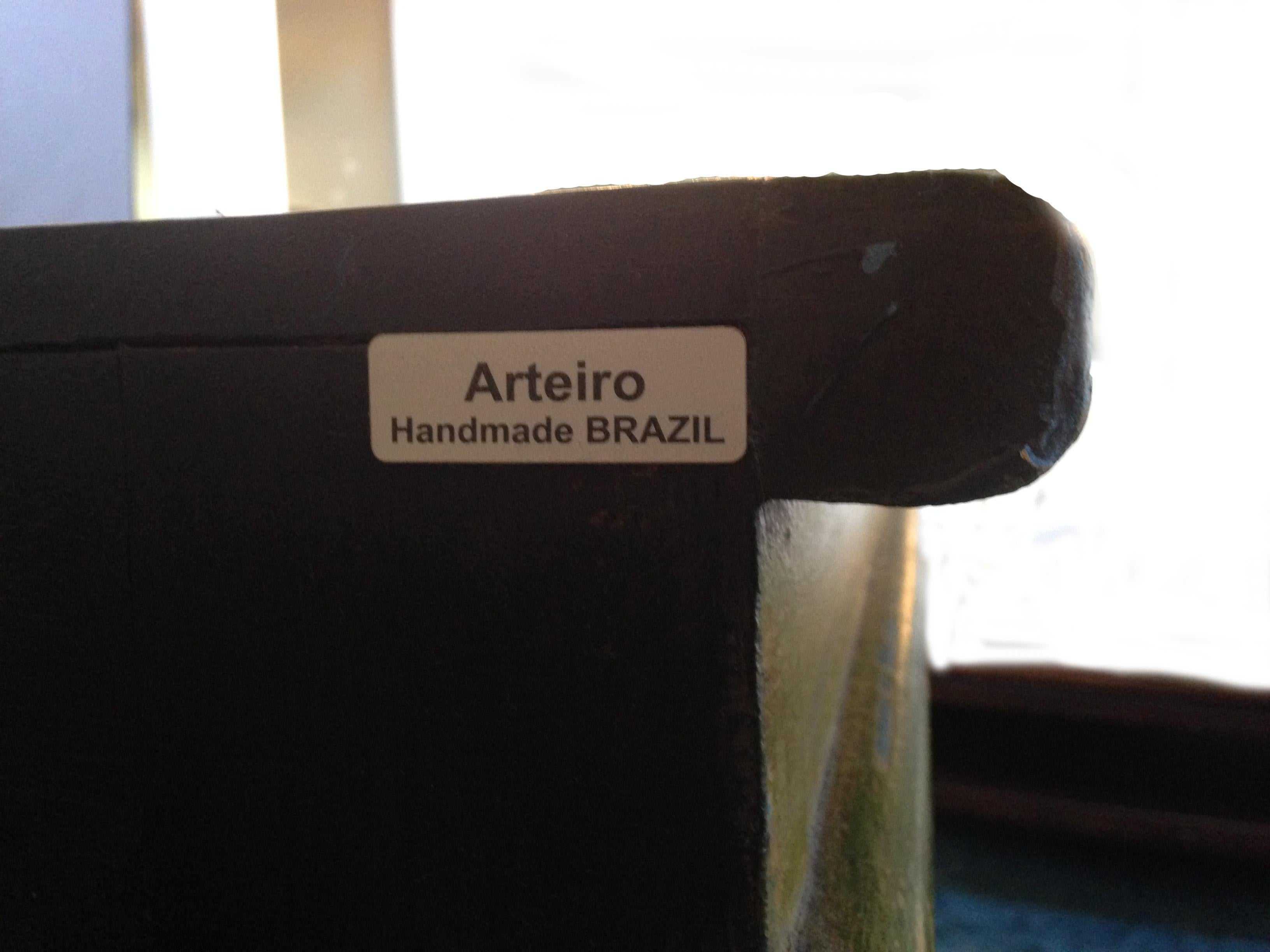 Bois Artiero Brazil - Armoire peinte à la main représentant un palmier tropical