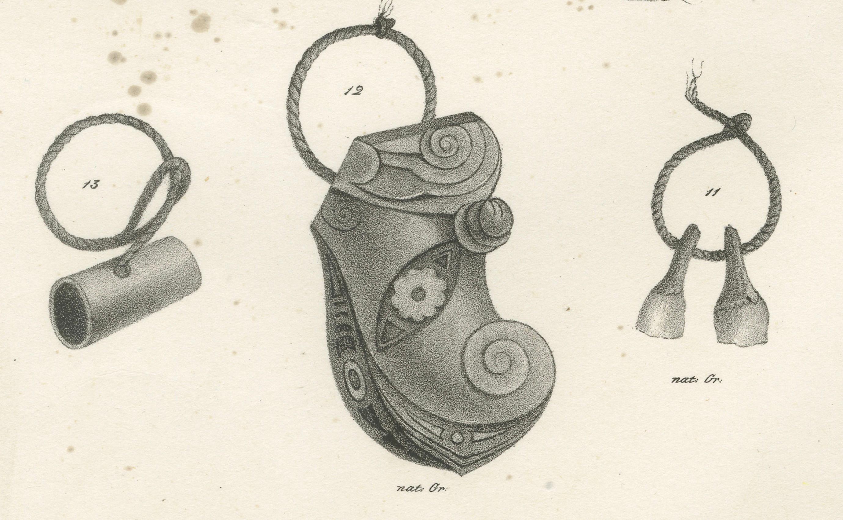 Milieu du XIXe siècle Artifacts de la Nouvelle- Hollande et de la Nouvelle-Zélande : outils, ornements, objets culturels, 1836 en vente