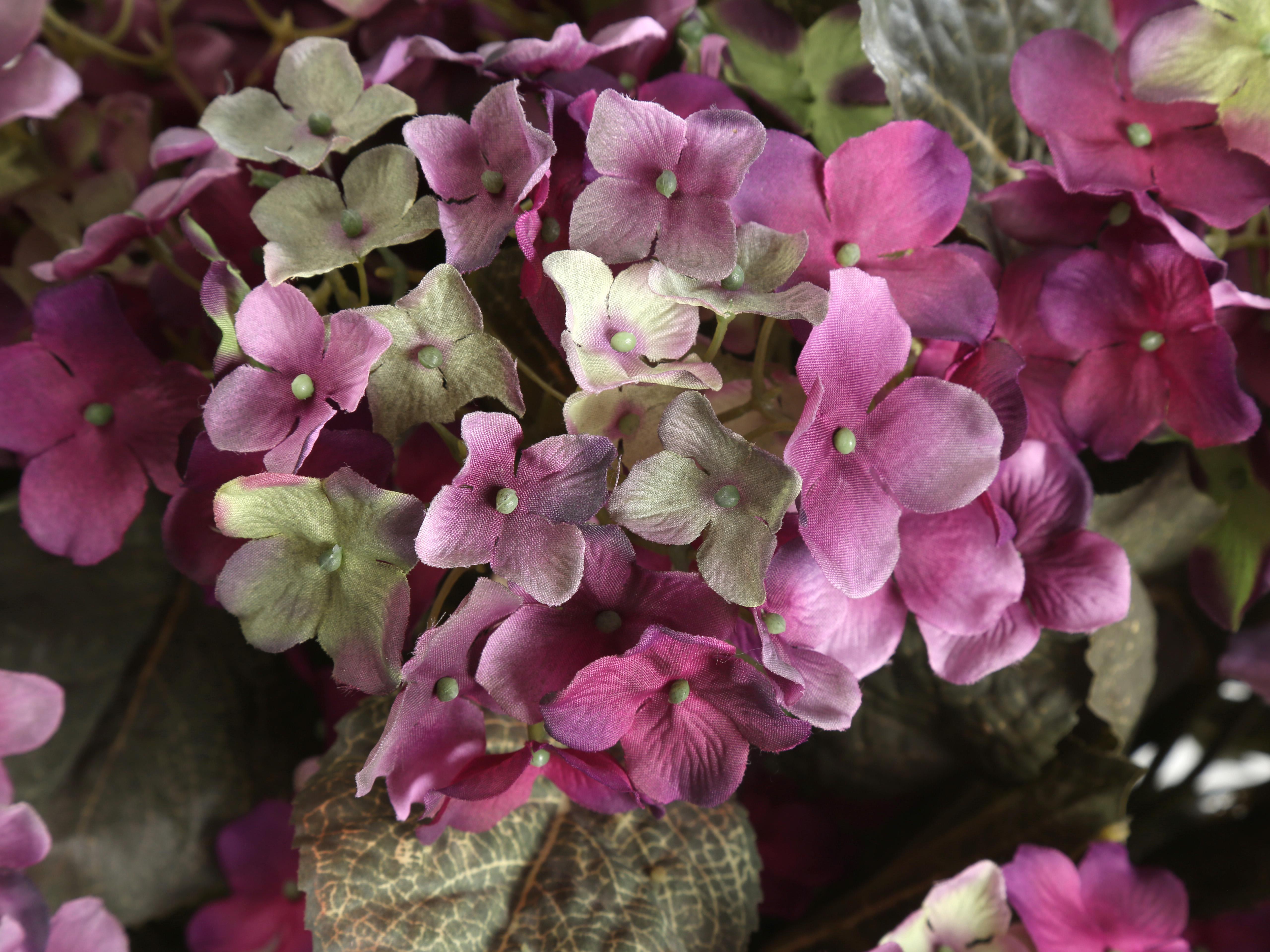 Late 20th Century Artificial Floral Arrangement of Purple Hydrangea by Florita Nova of Italy For Sale