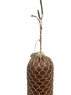Salchicha Artificial Pepperoni Cocina Campestre Folk Art Decor Vintage Años 50